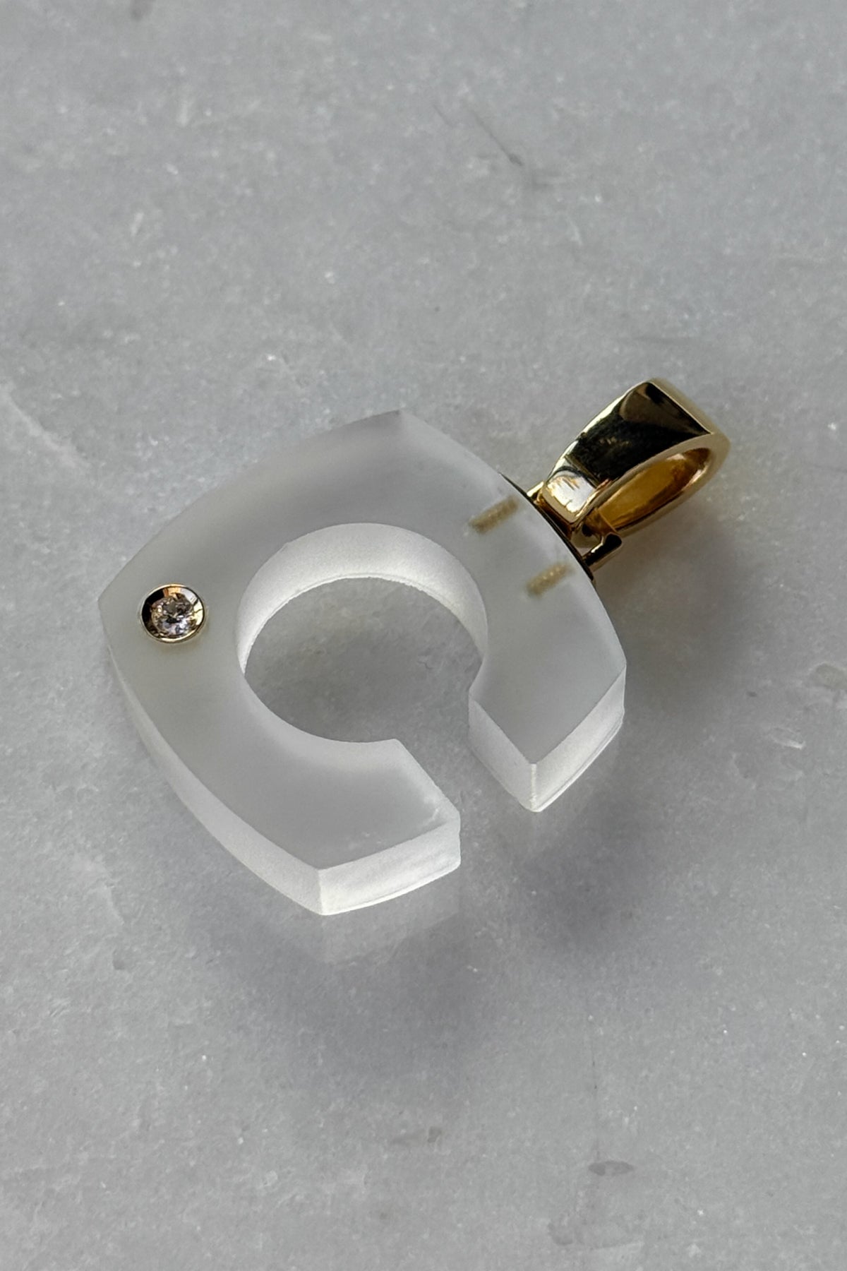 Crystal Splendente "C" Initial Pendant