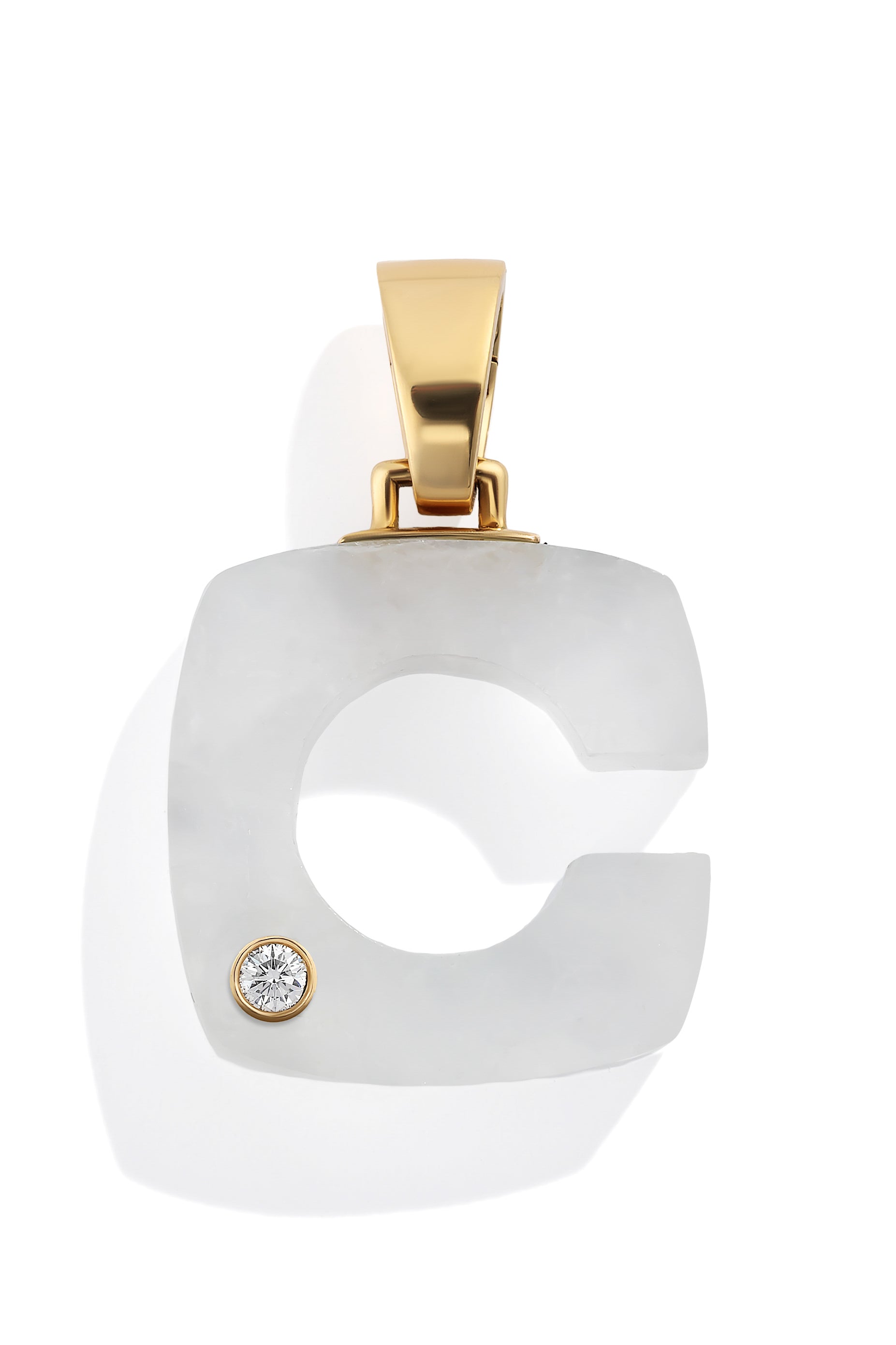 Custom Crystal Splendente Initial Pendant