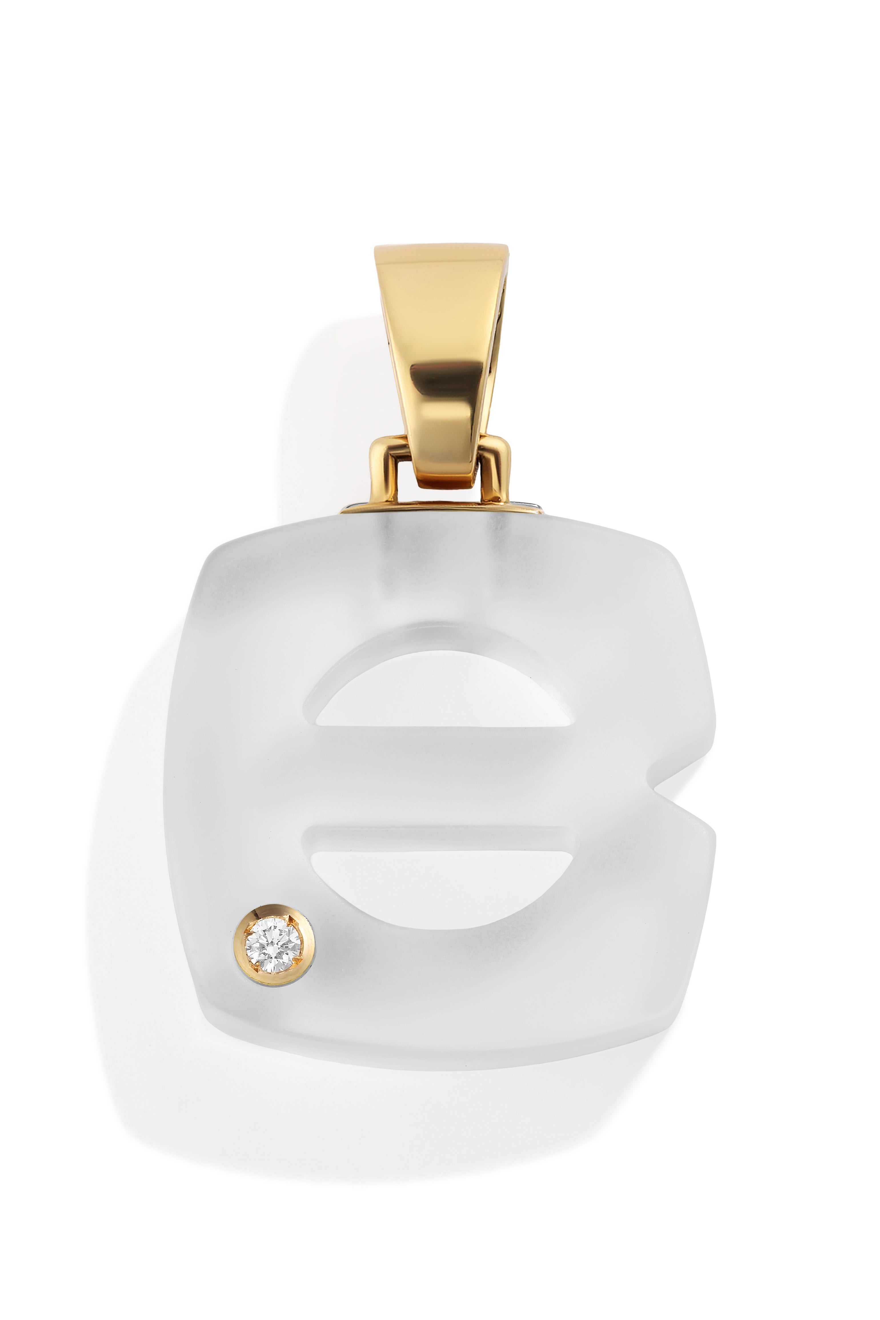 Custom Crystal Splendente Initial Pendant