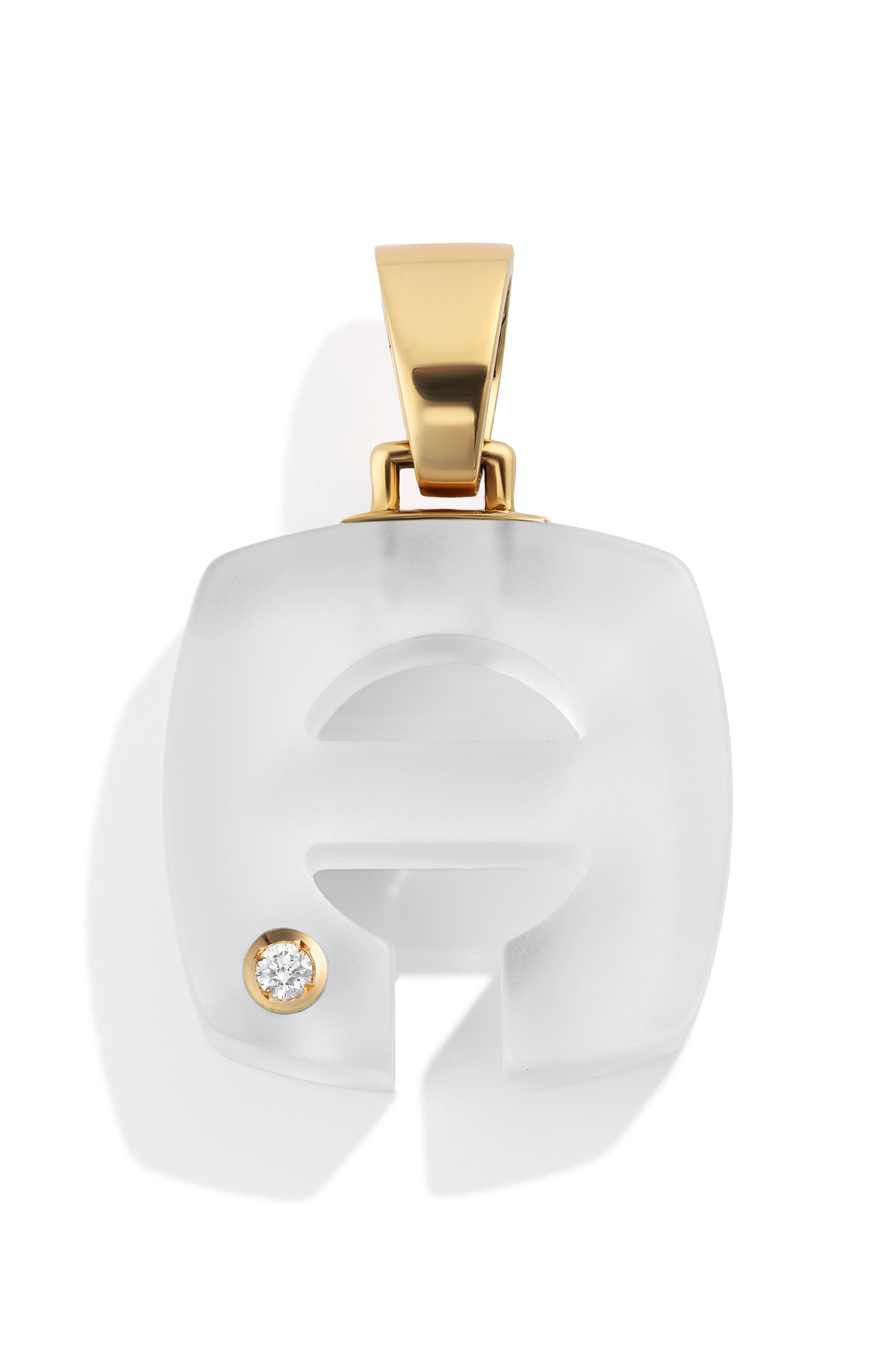 Custom Crystal Splendente Initial Pendant