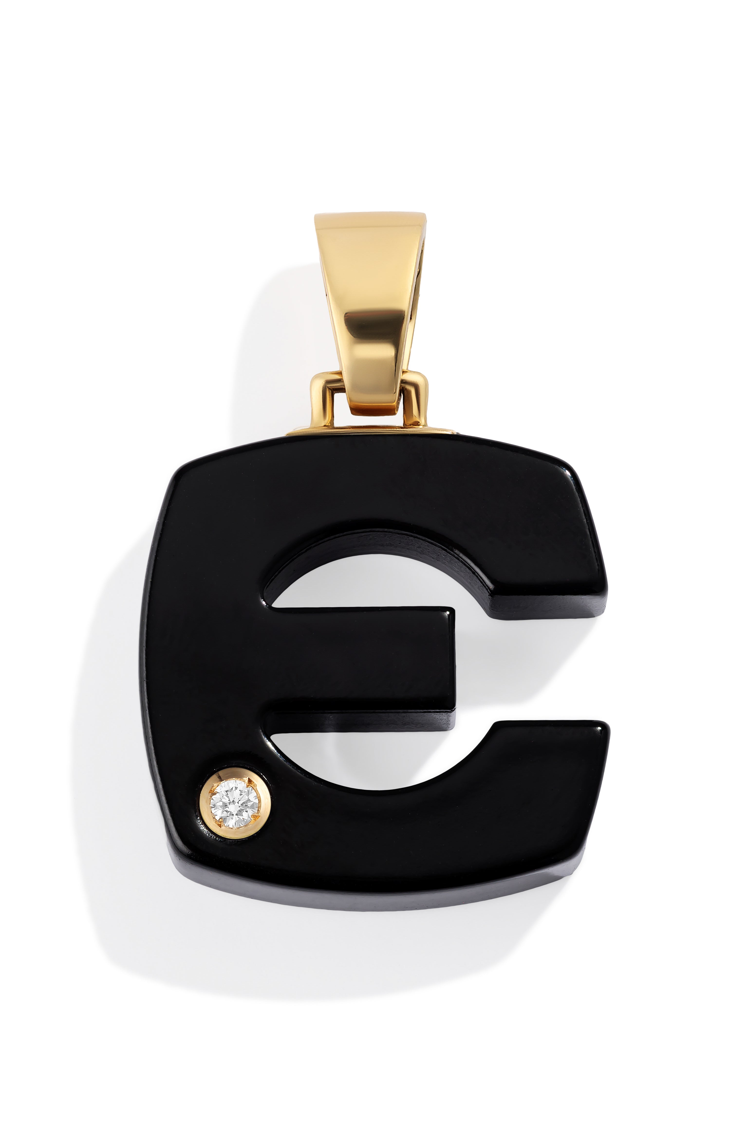 Custom Onyx Splendente Initial Pendant