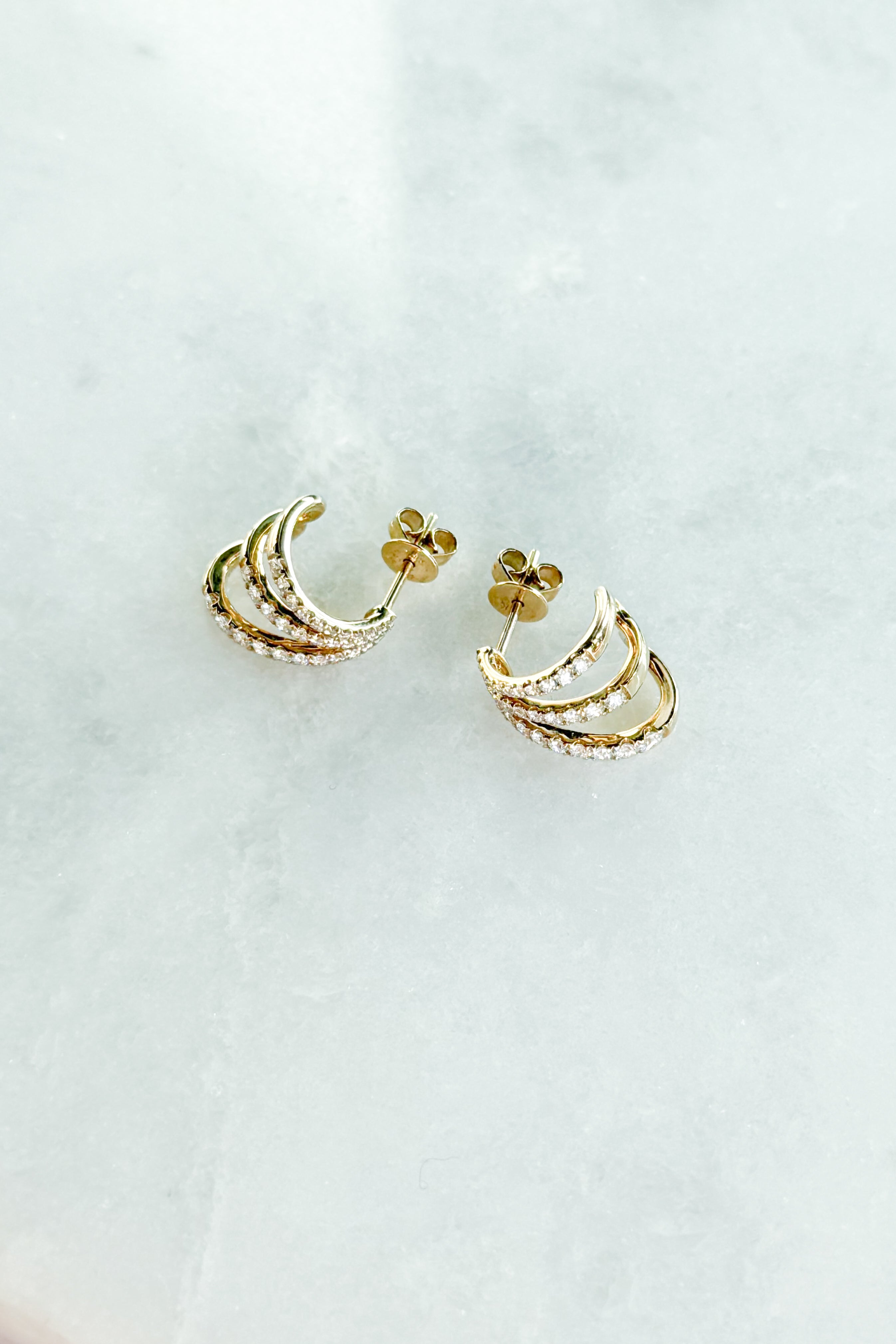 Diamond Cuff Earrings