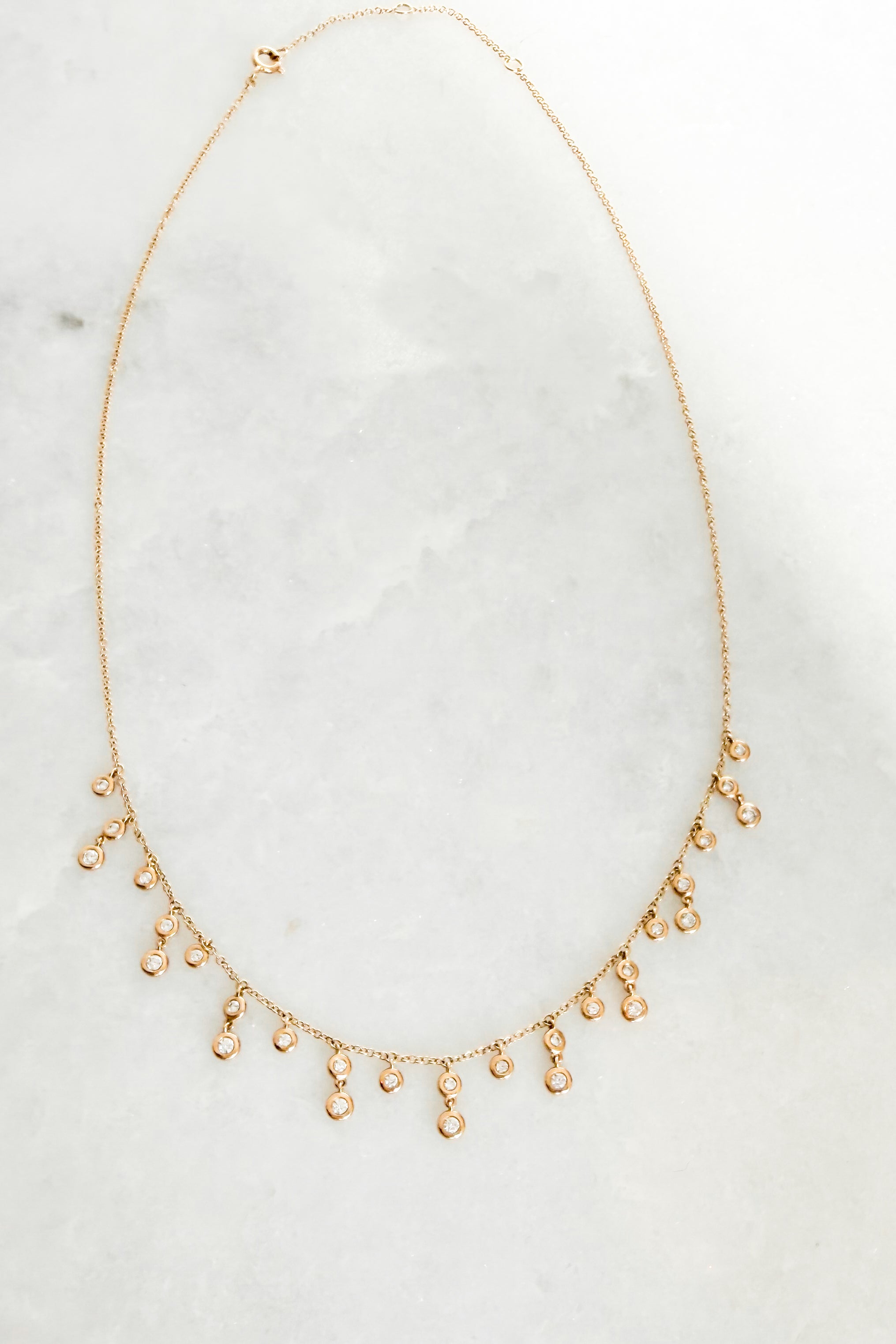 Diamond Drops Necklace