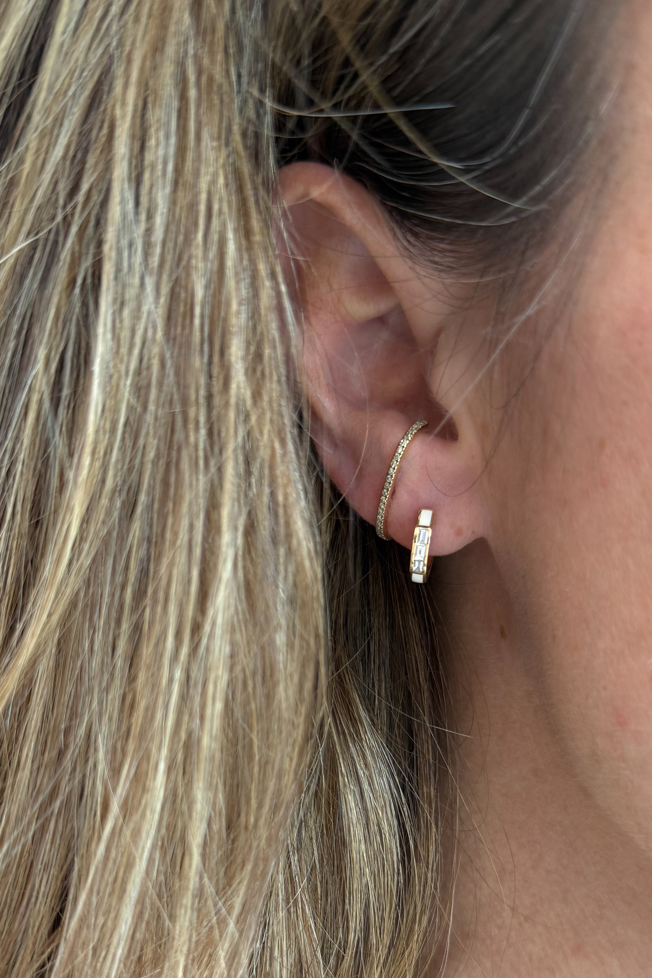 Diamond Ear Cuff Stud Earring