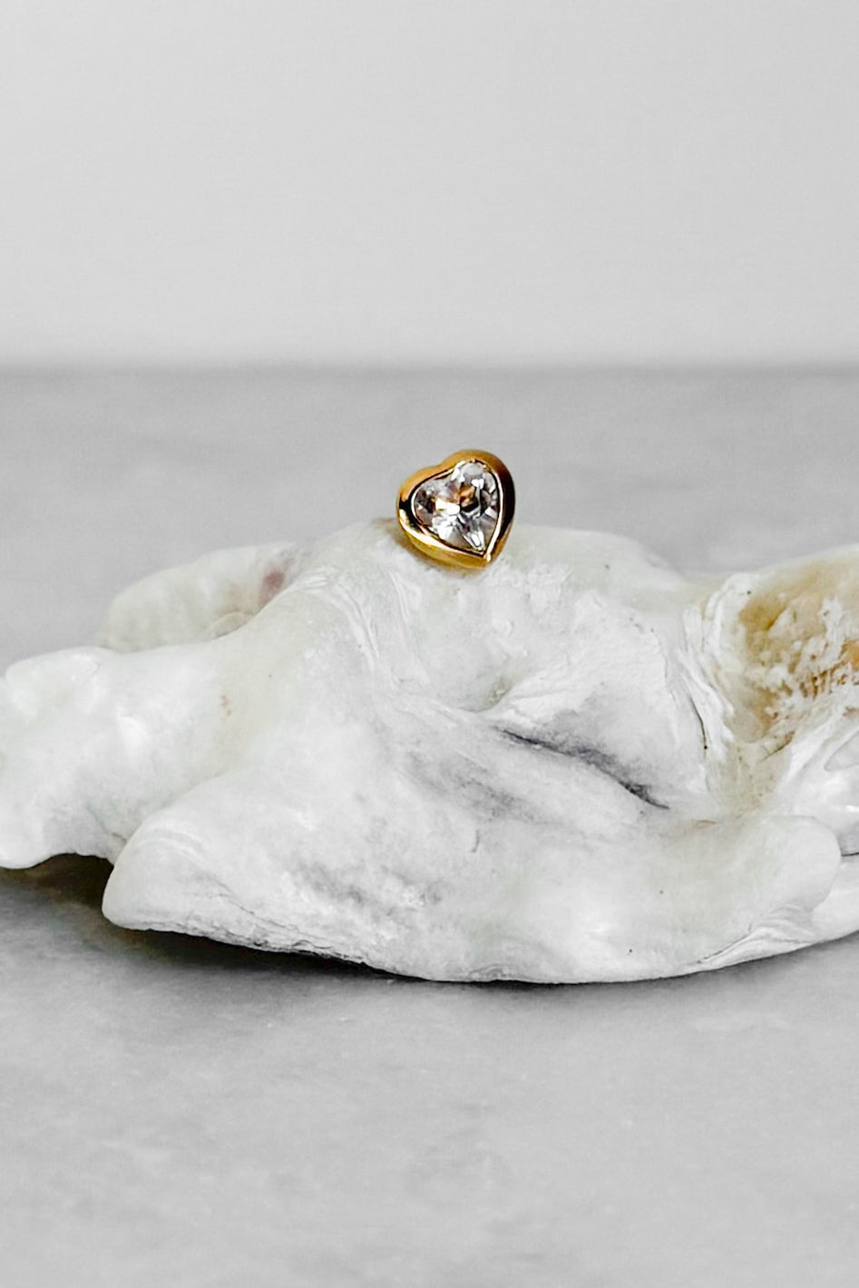 Diamond Heart Stud Earring