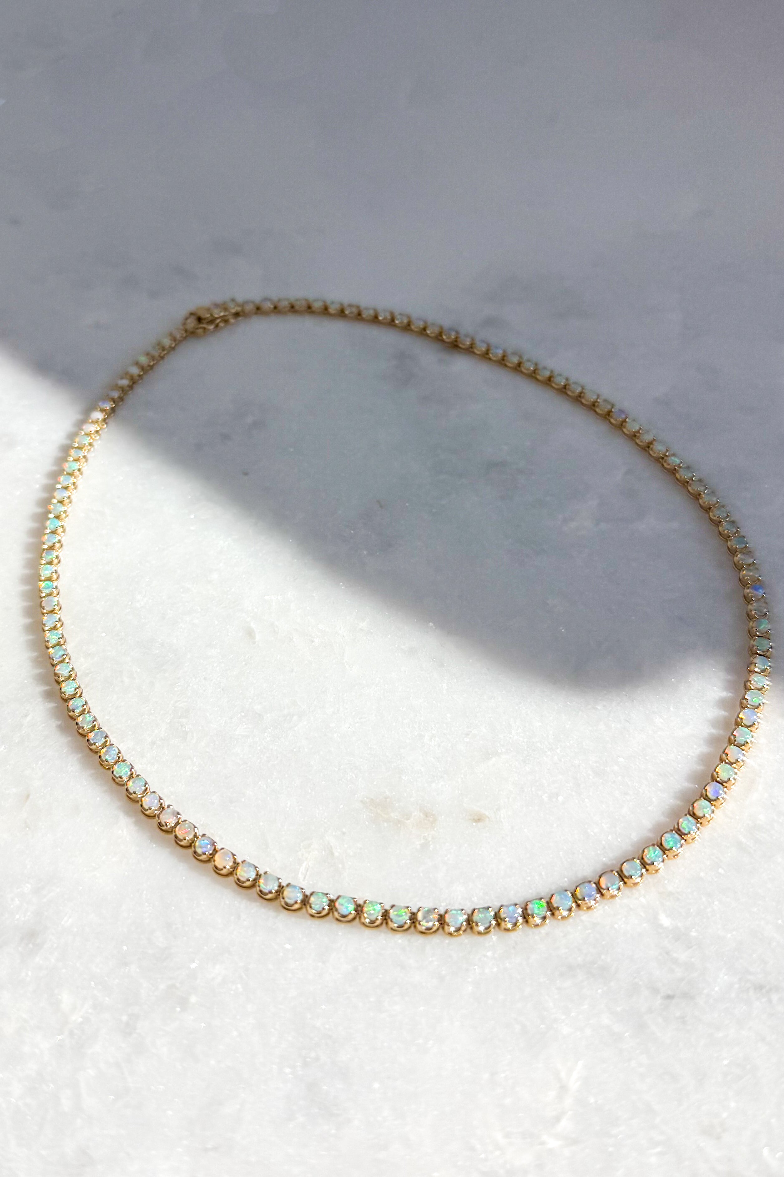 Opal Tennis Necklace