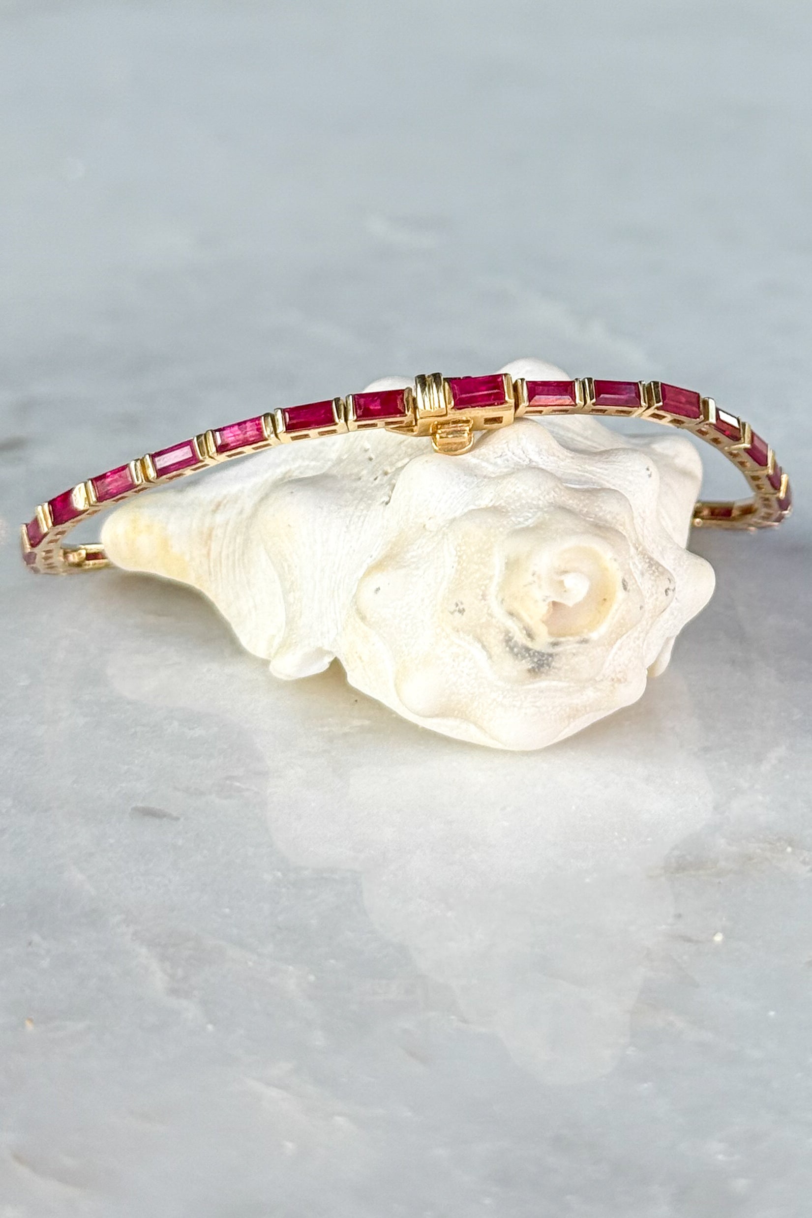 Ruby Baguette Tennis Bracelet