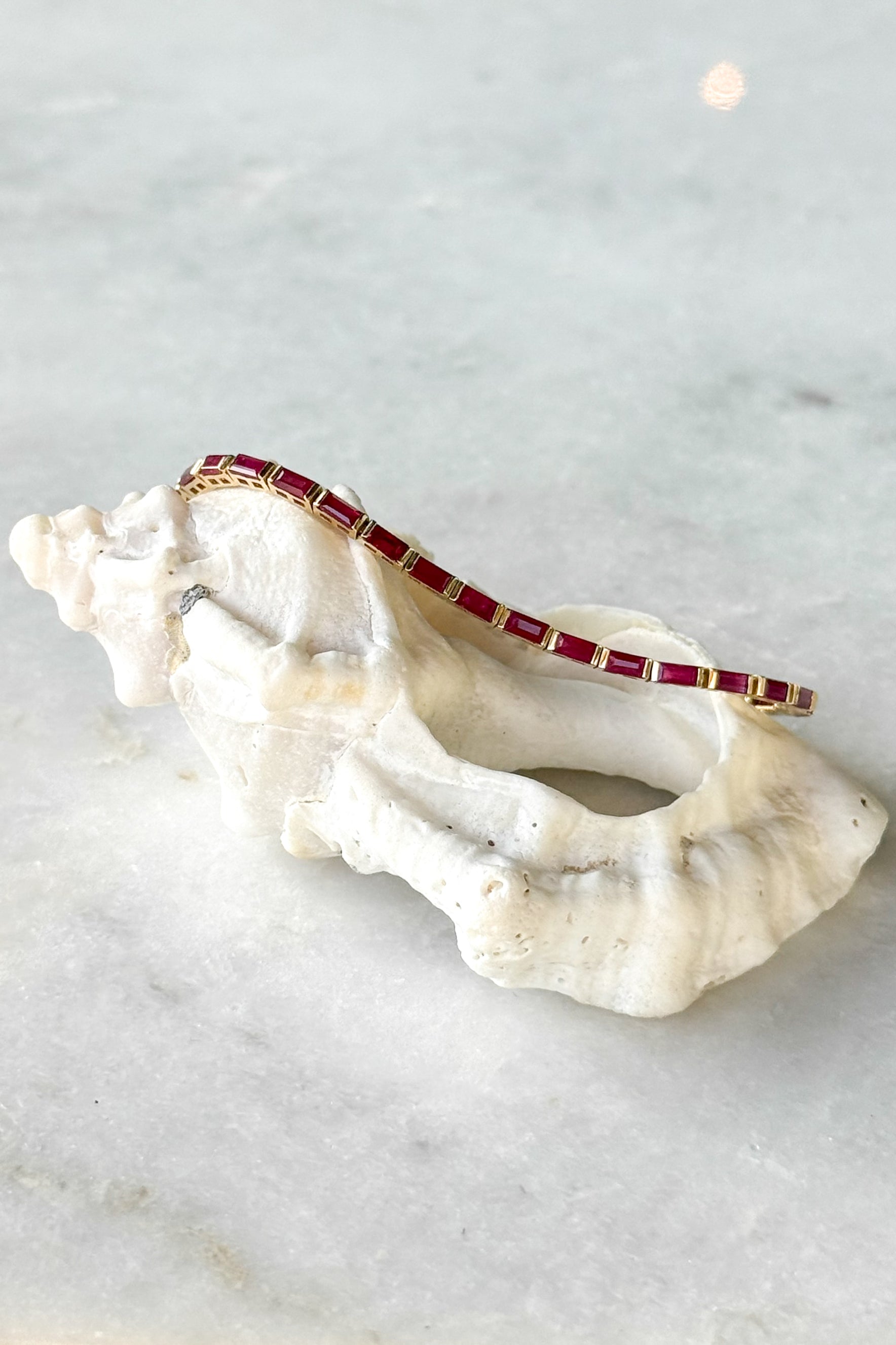 Ruby Baguette Tennis Bracelet