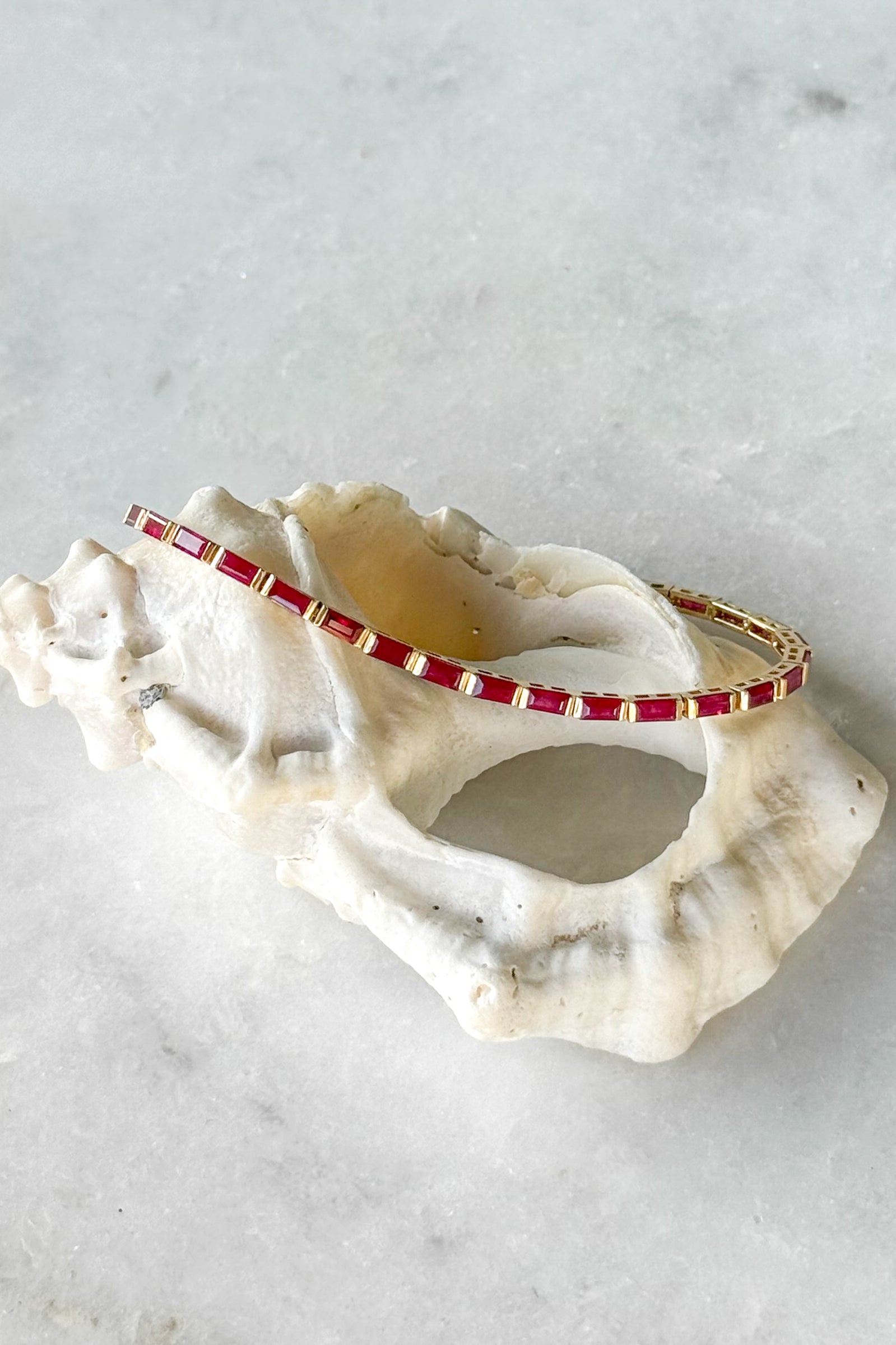 Ruby Baguette Tennis Bracelet