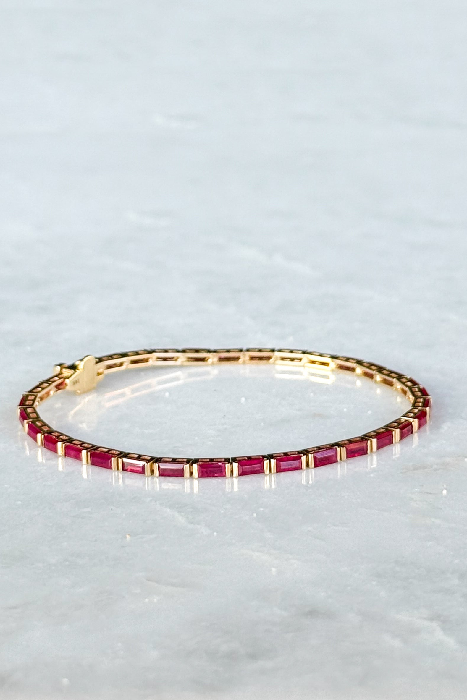 Ruby Baguette Tennis Bracelet
