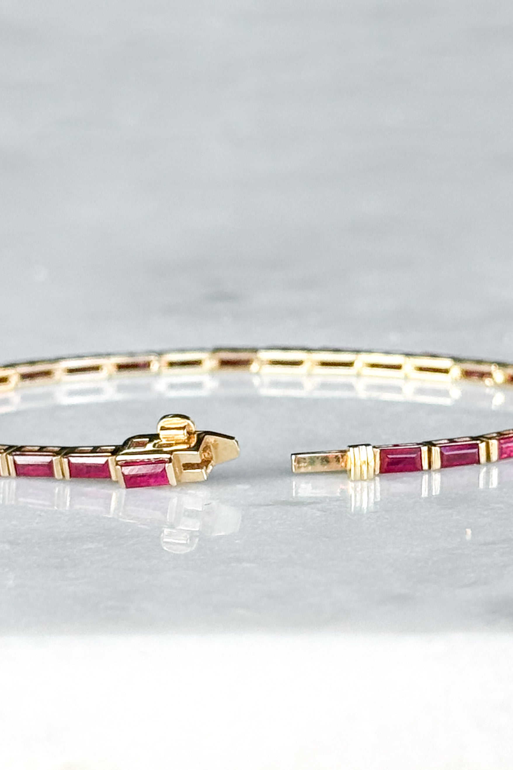 Ruby Baguette Tennis Bracelet