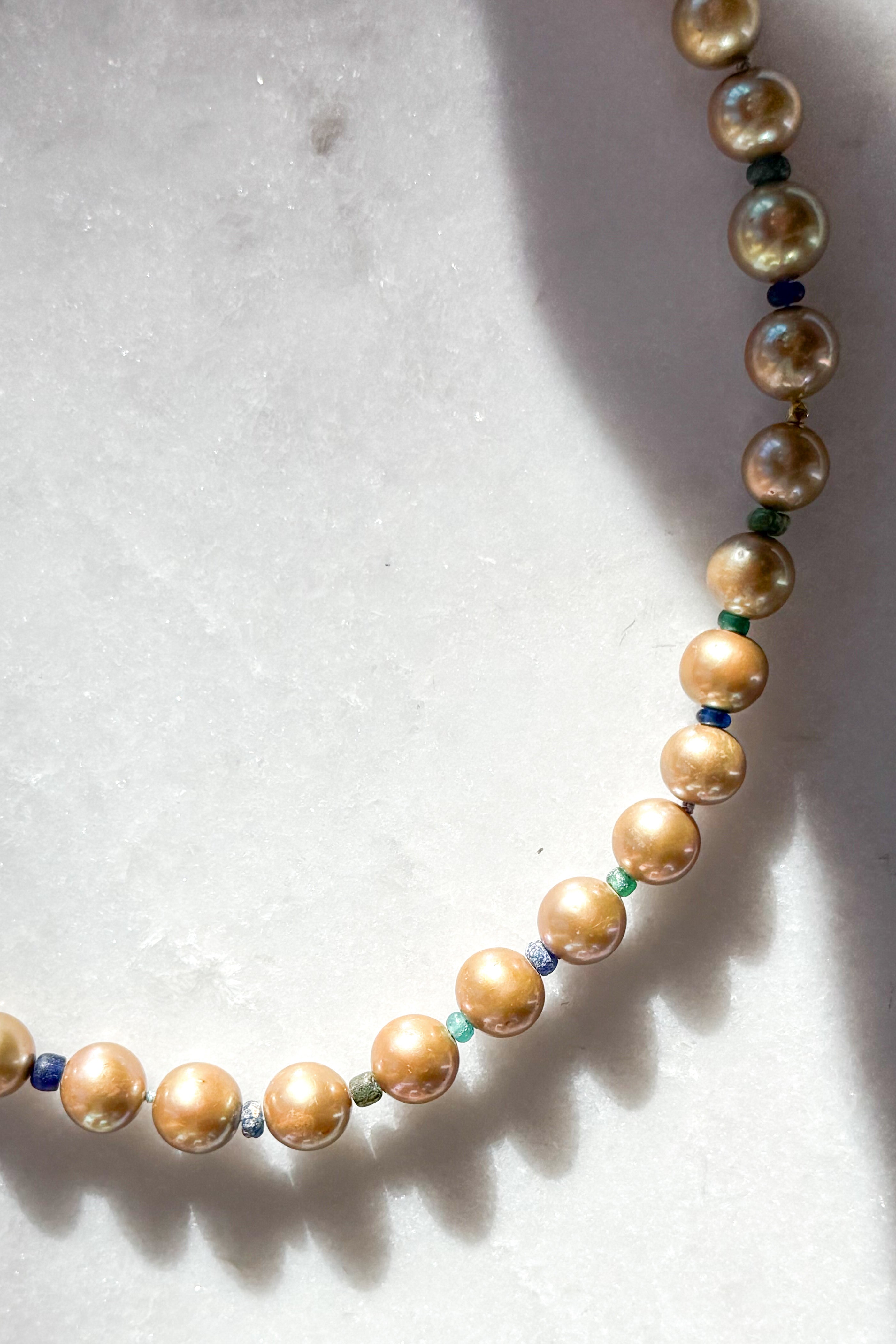 Golden Nila Pearl Necklace