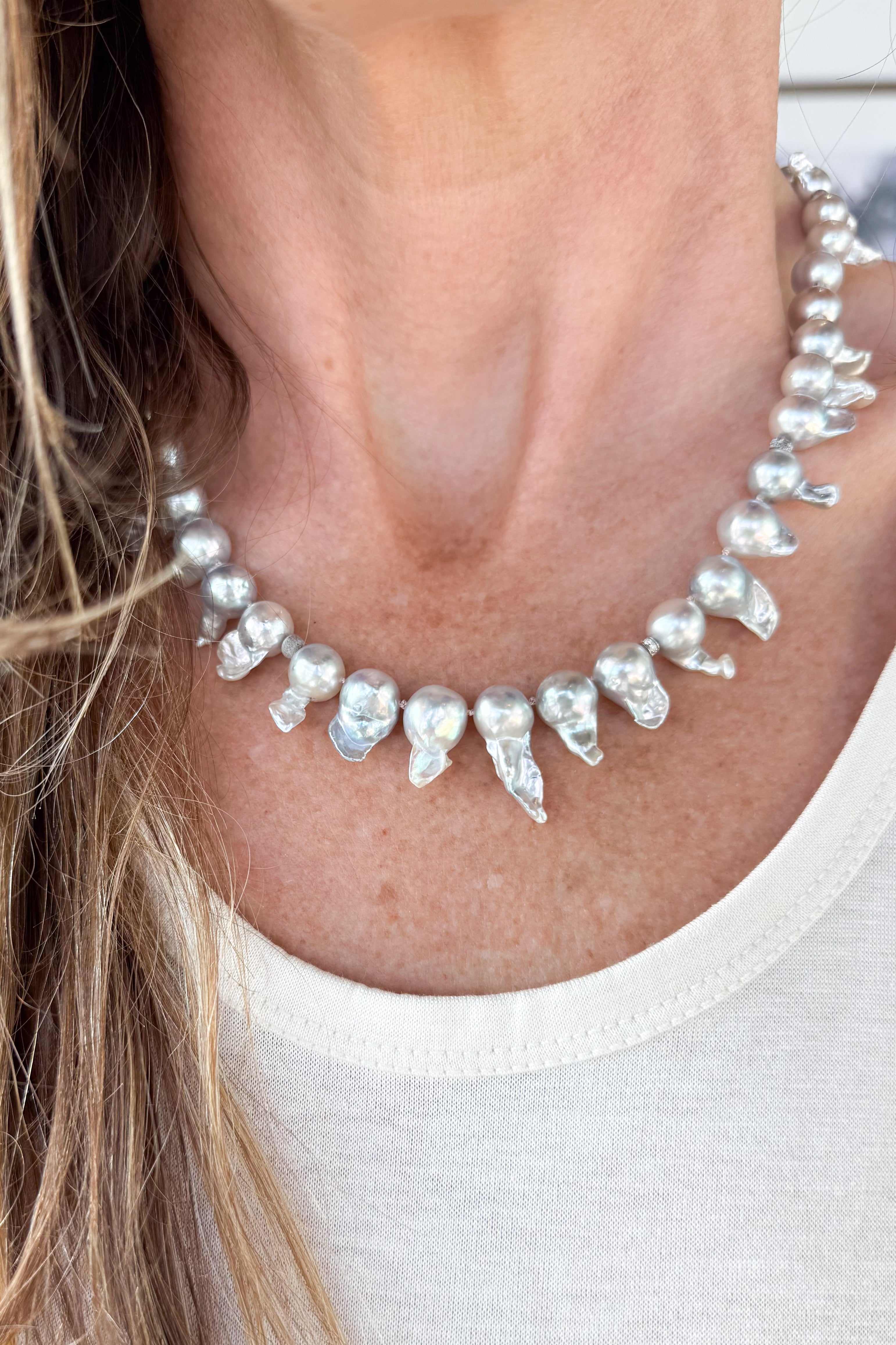 Graduated Baroque Pearl Necklace