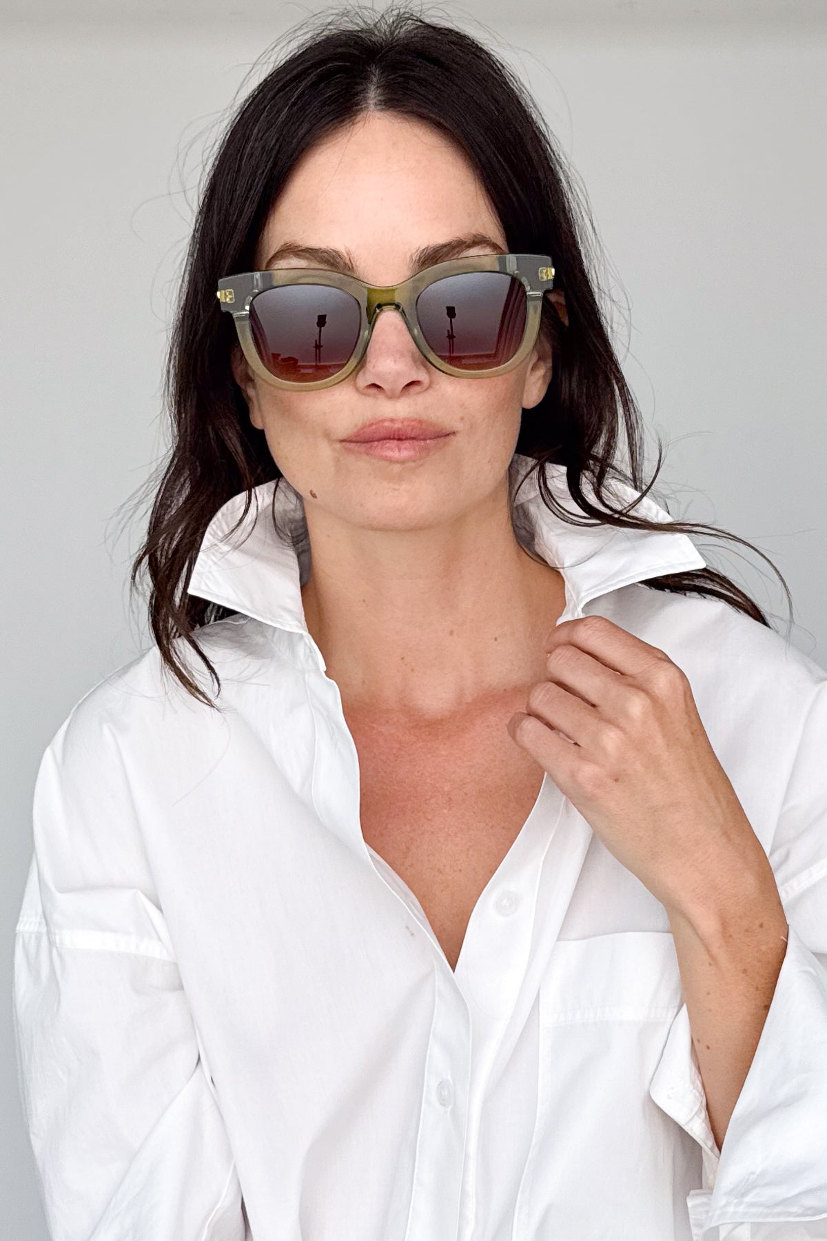 Sexxxy Translucent Green Sunglasses