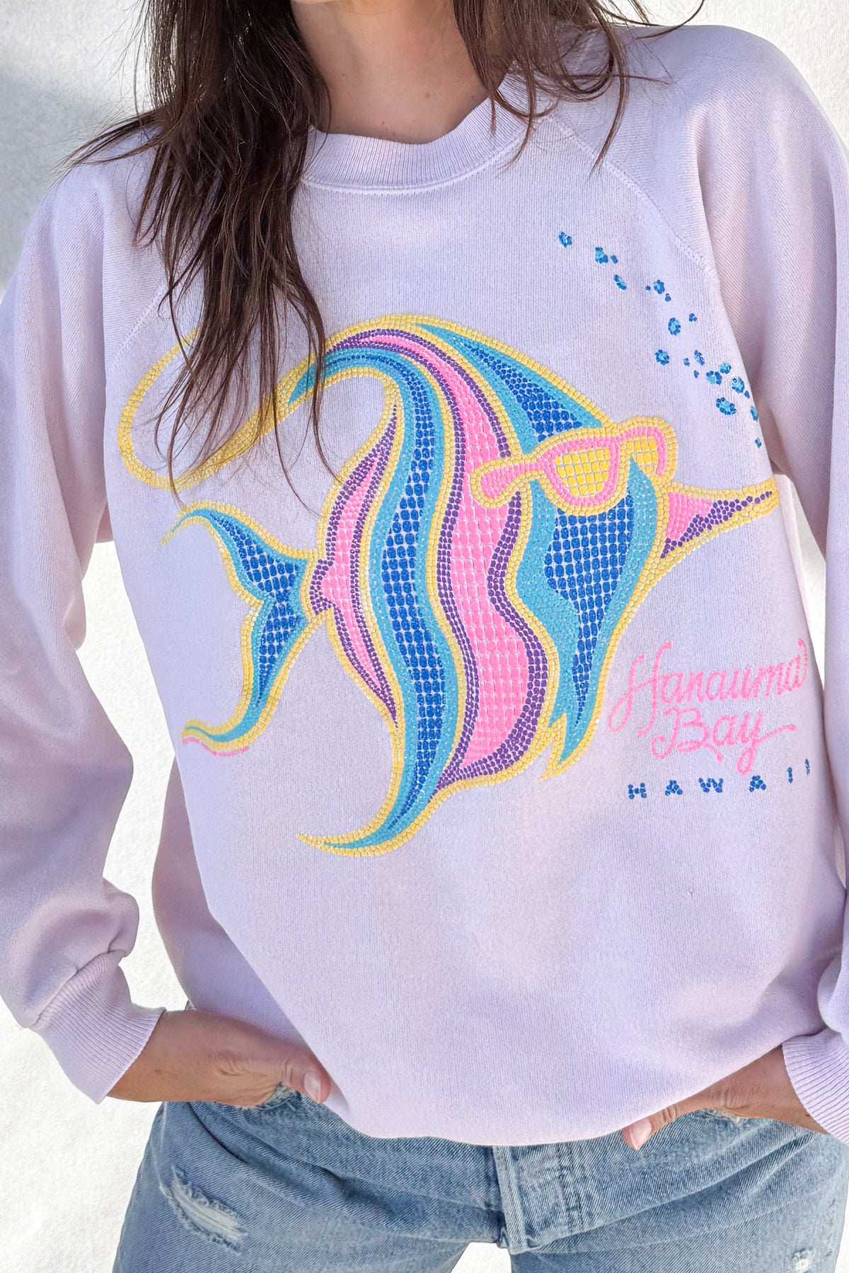 Tourist ILY "Hawaii" Sweatshirt - Dusty Pink S