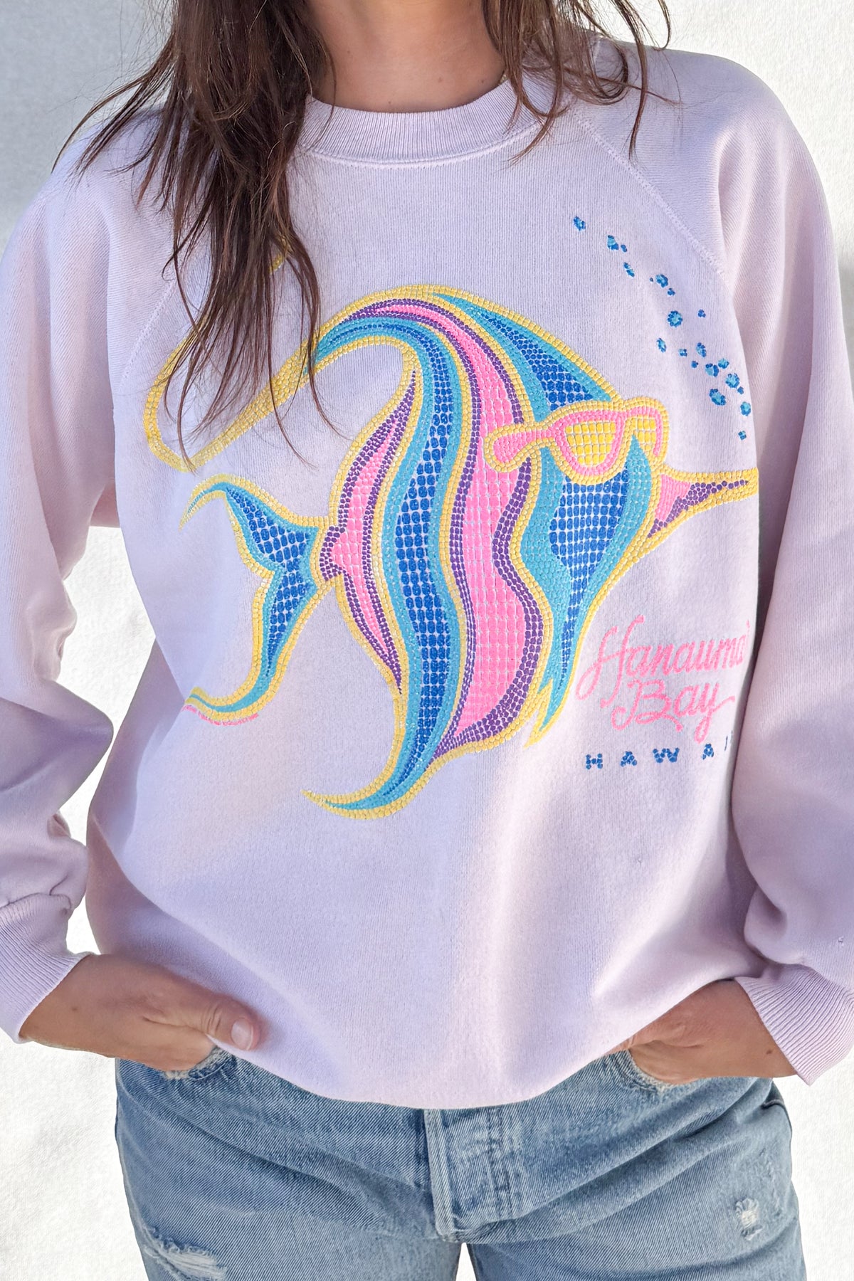 Tourist ILY "Hawaii" Sweatshirt - Dusty Pink S