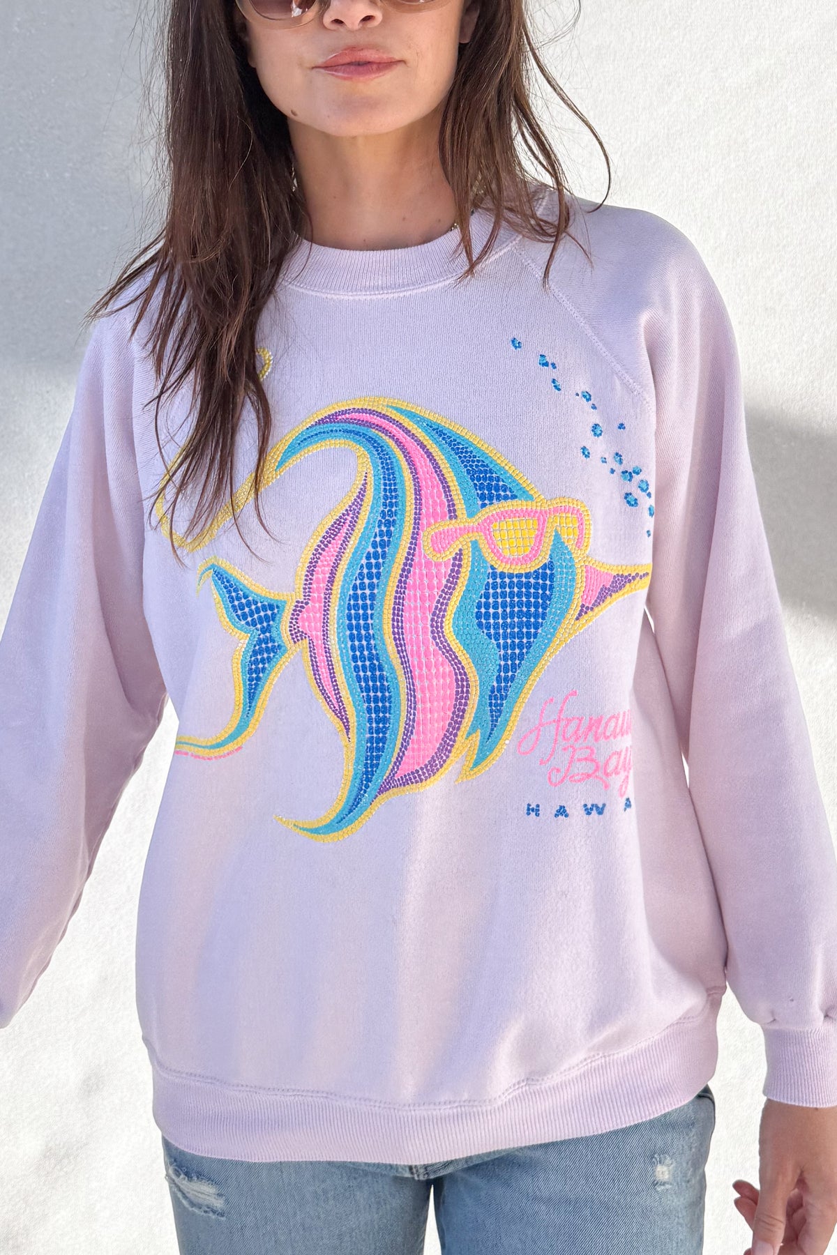 Tourist ILY "Hawaii" Sweatshirt - Dusty Pink S
