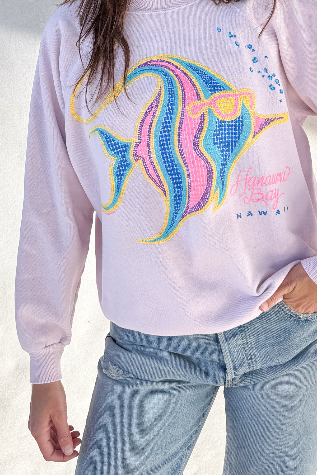Tourist ILY "Hawaii" Sweatshirt - Dusty Pink S