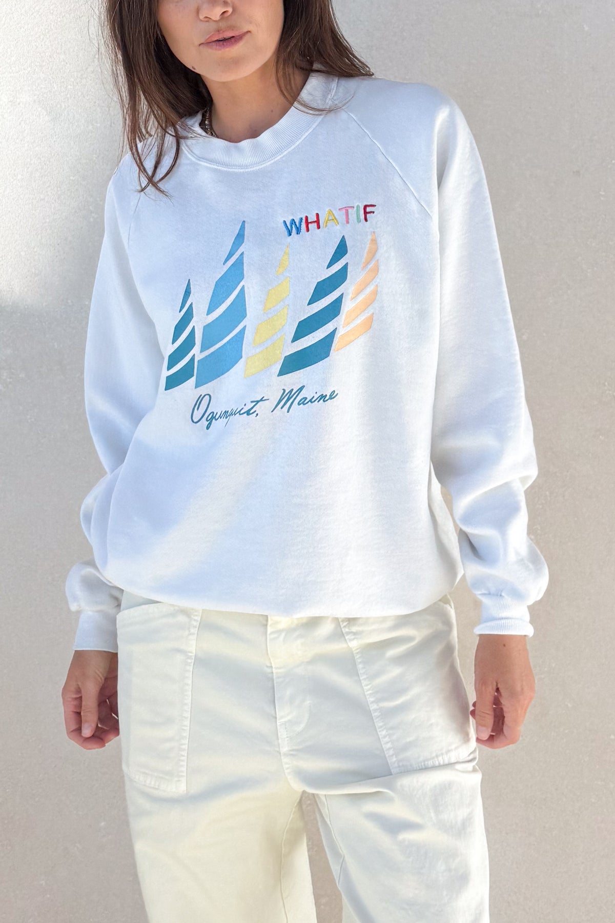 Tourist What If "Maine" Sweatshirt - White S/M