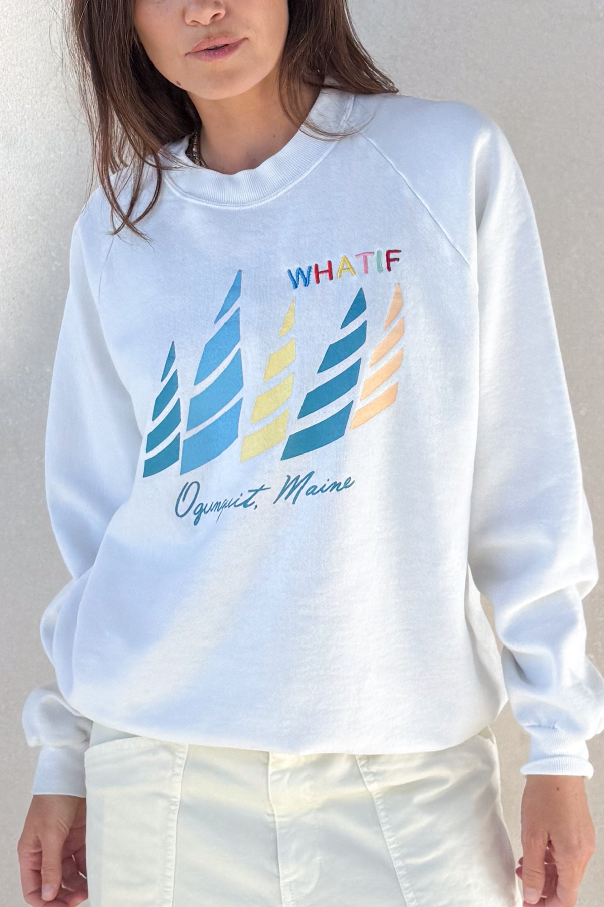 Tourist What If "Maine" Sweatshirt - White S/M