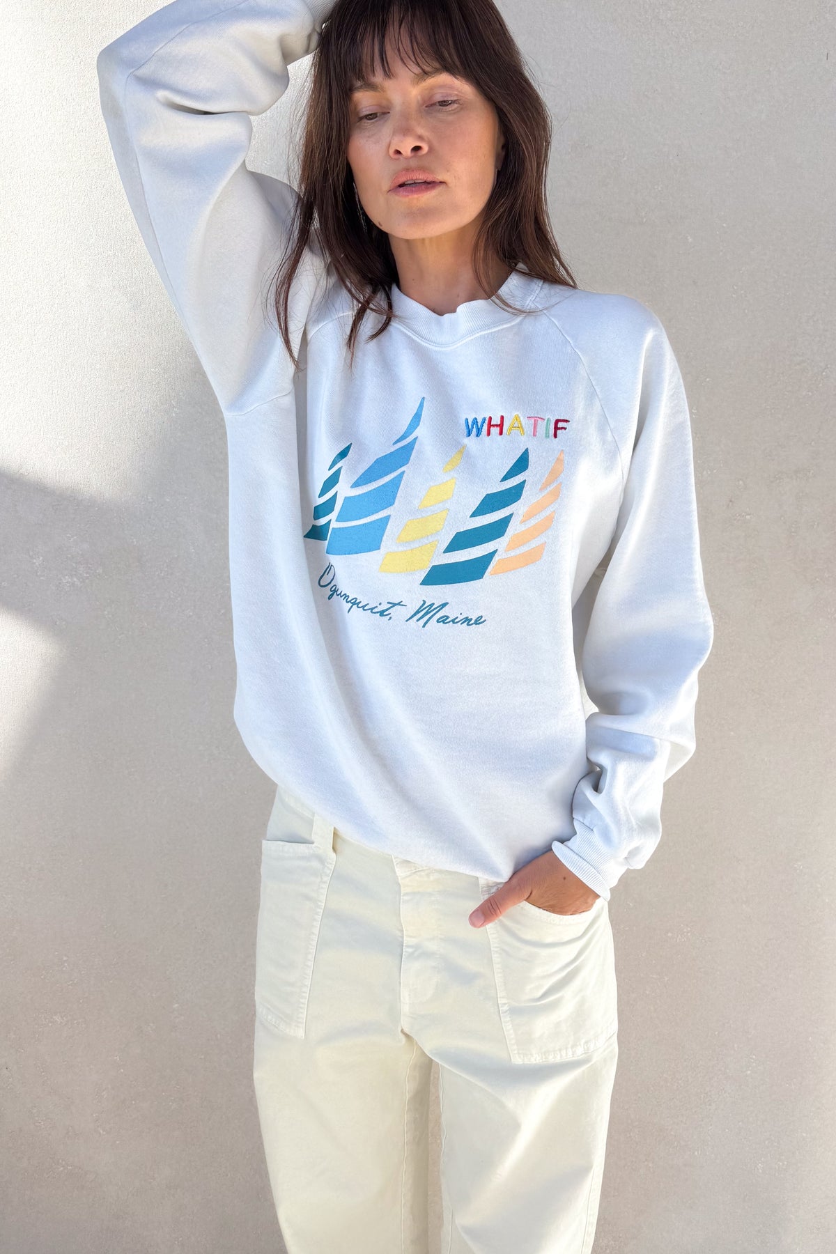 Tourist What If "Maine" Sweatshirt - White S/M