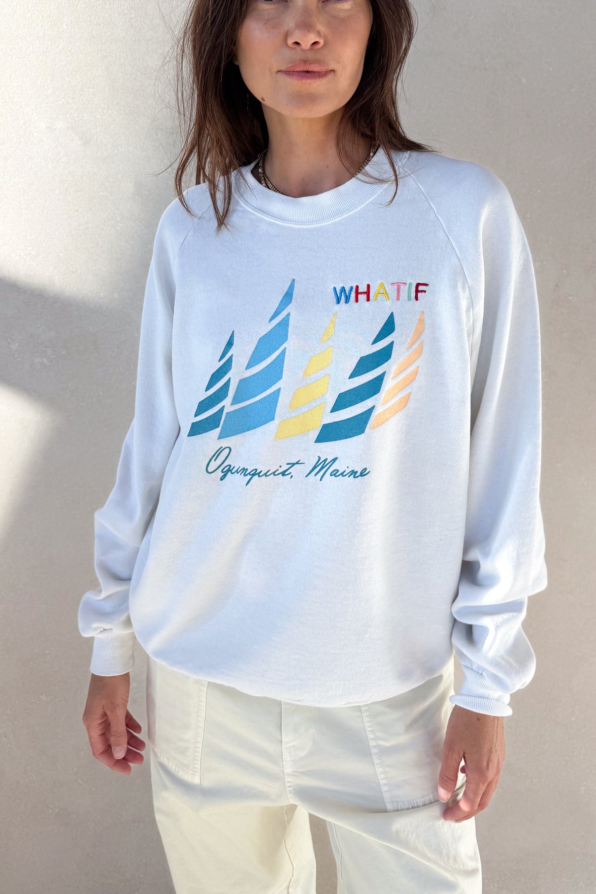 Tourist What If "Maine" Sweatshirt - White S/M