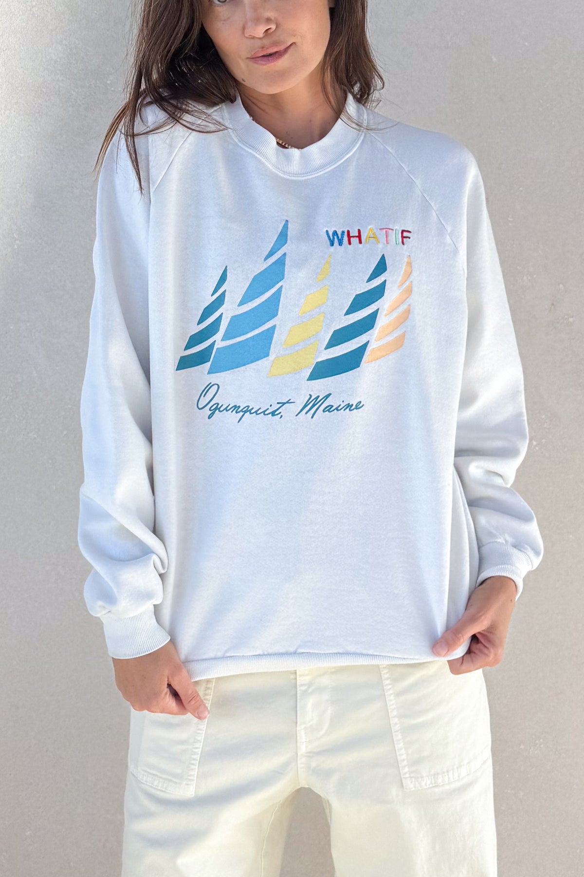 Tourist What If "Maine" Sweatshirt - White S/M