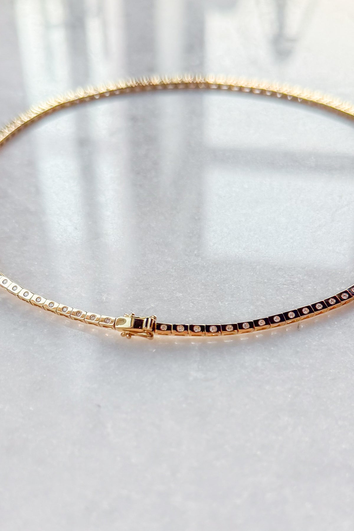 Double Diamond Leggo Tennis Necklace