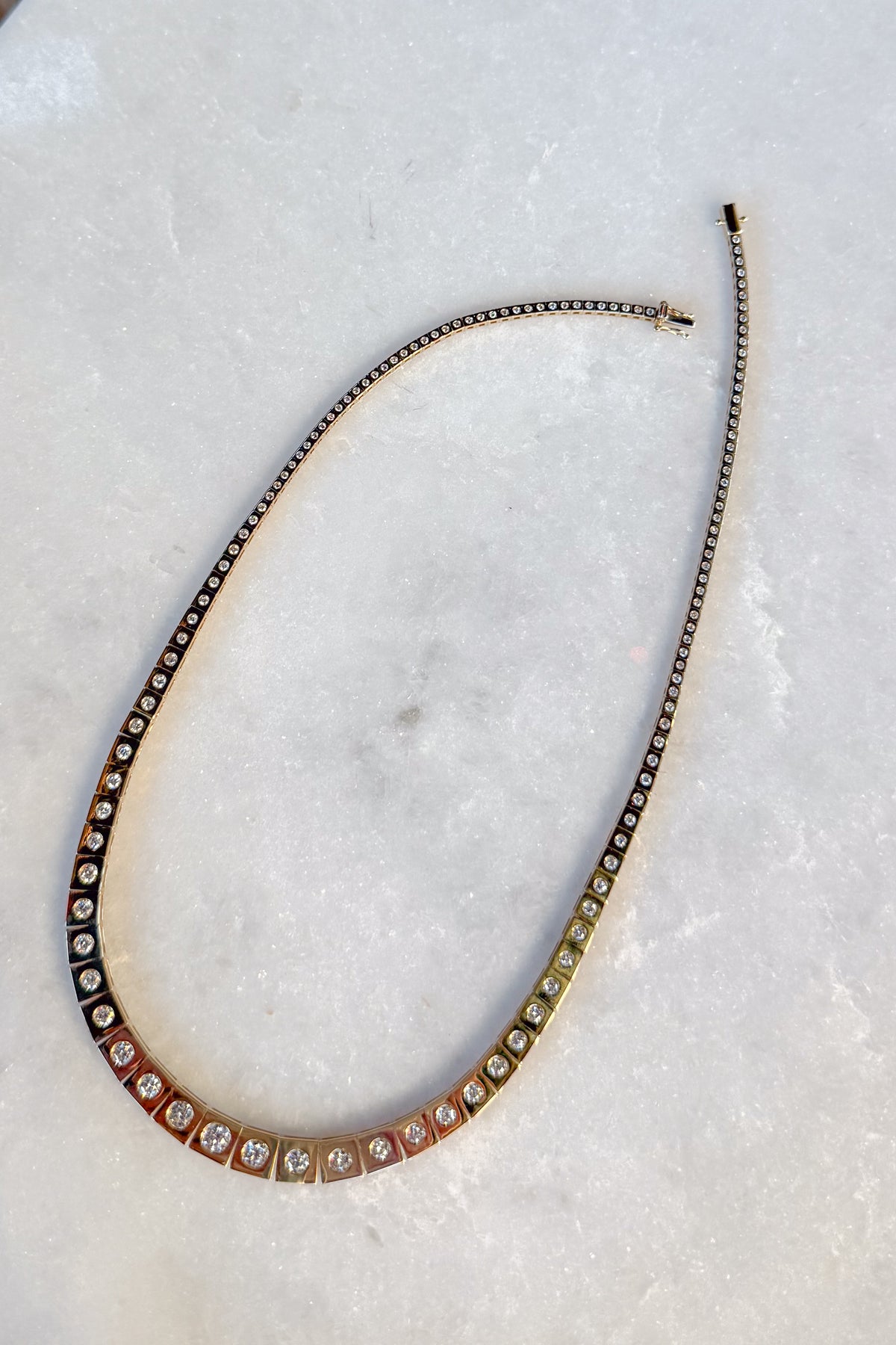 Riviere Diamond Tennis Necklace