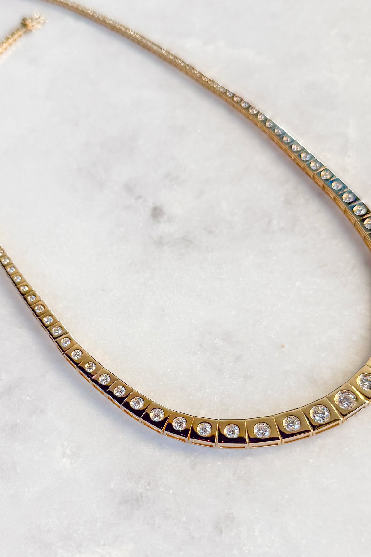 Riviere Diamond Tennis Necklace