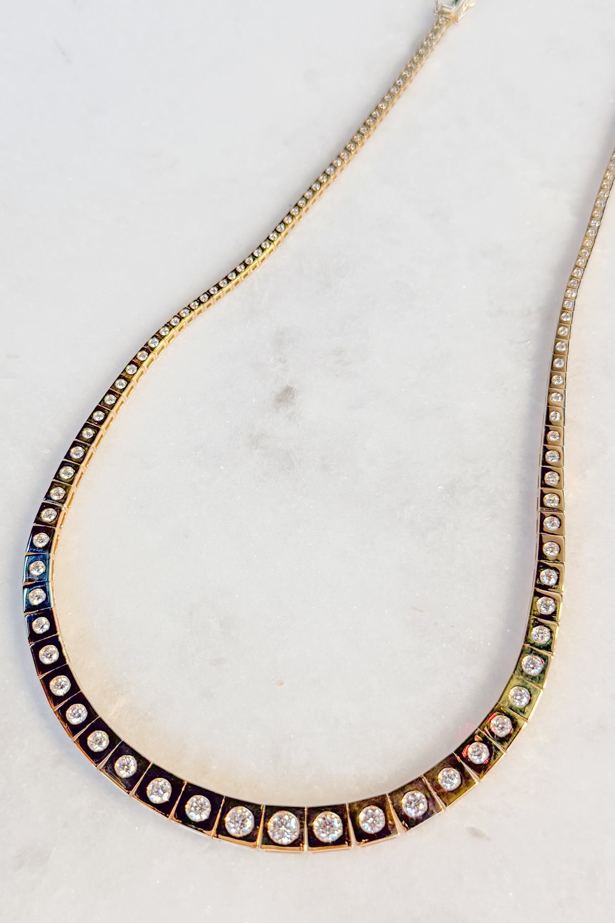 Riviere Diamond Tennis Necklace