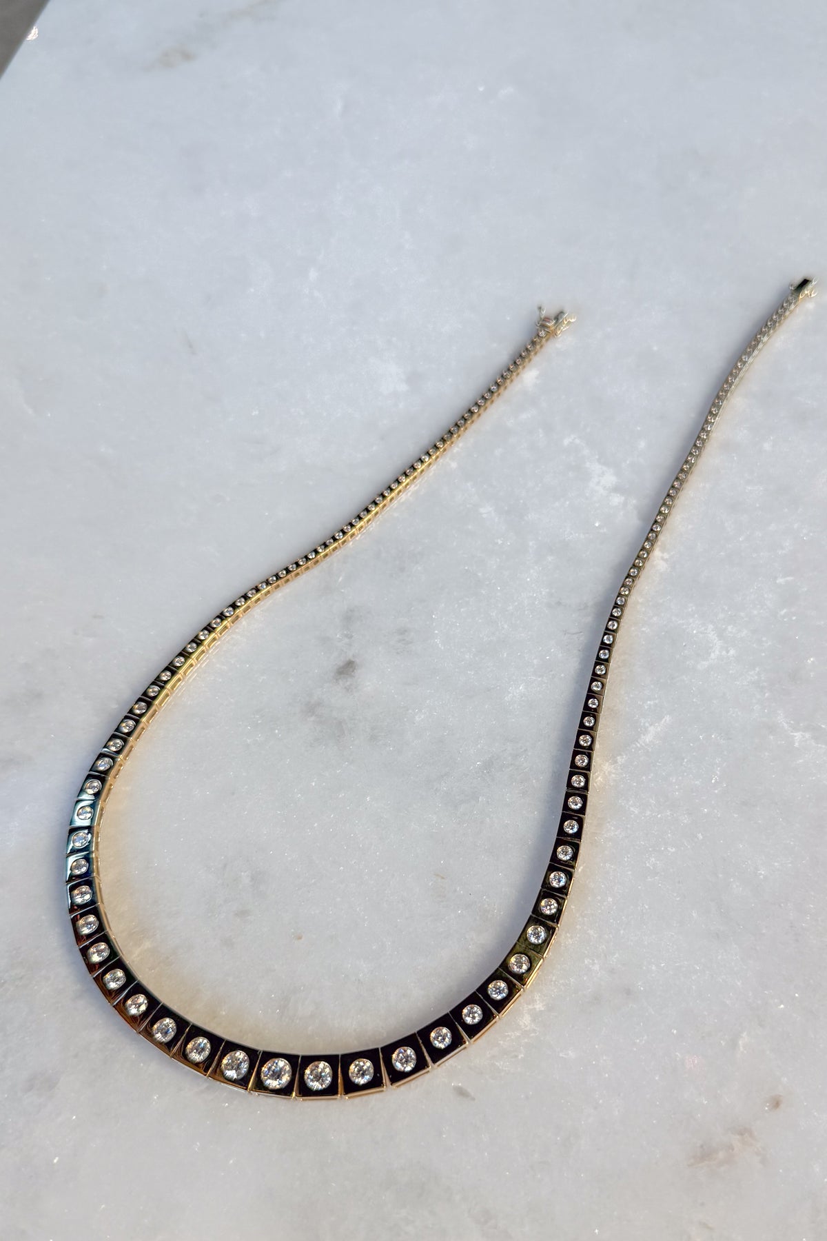 Riviere Diamond Tennis Necklace