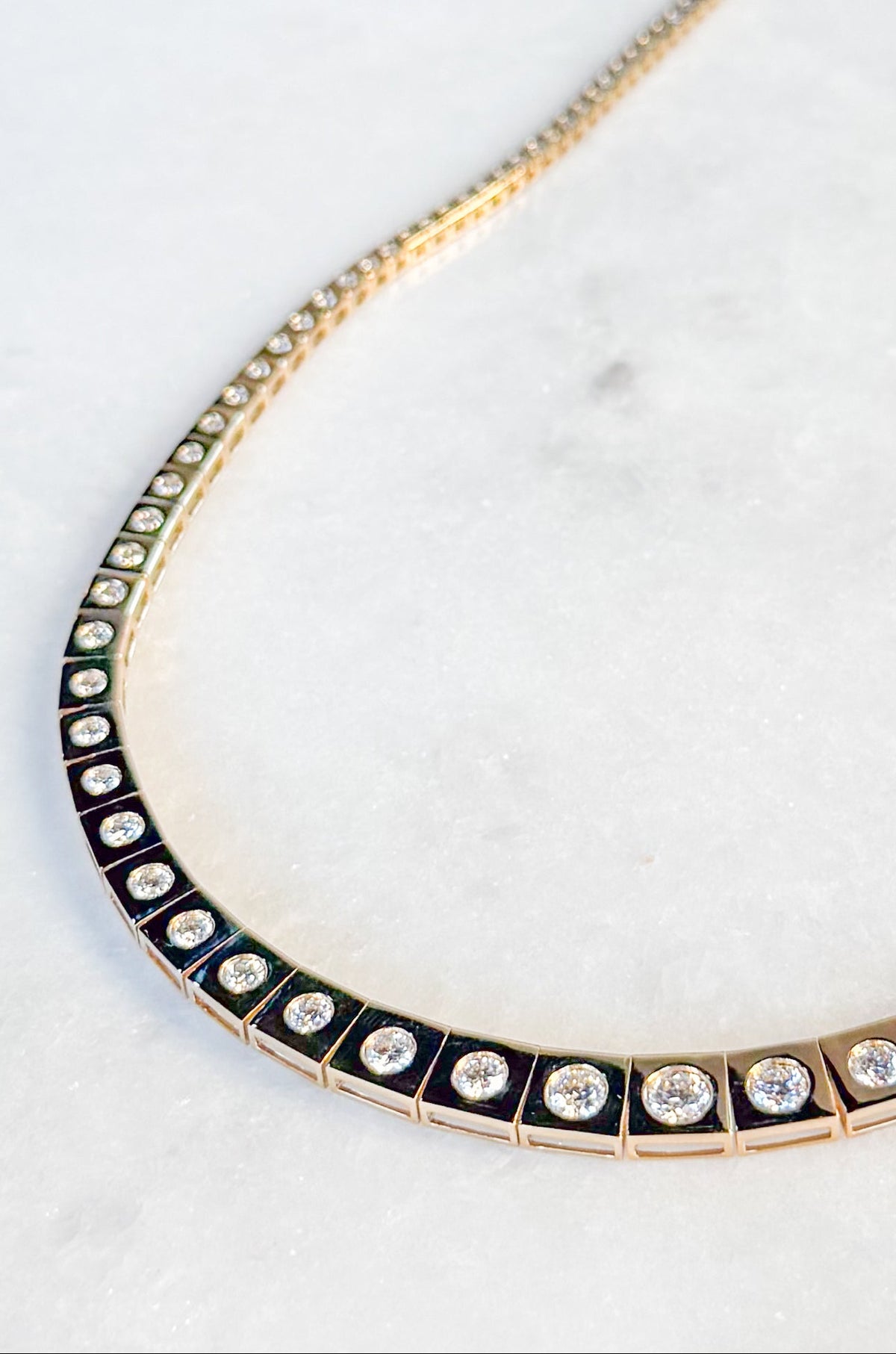 Riviere Diamond Tennis Necklace