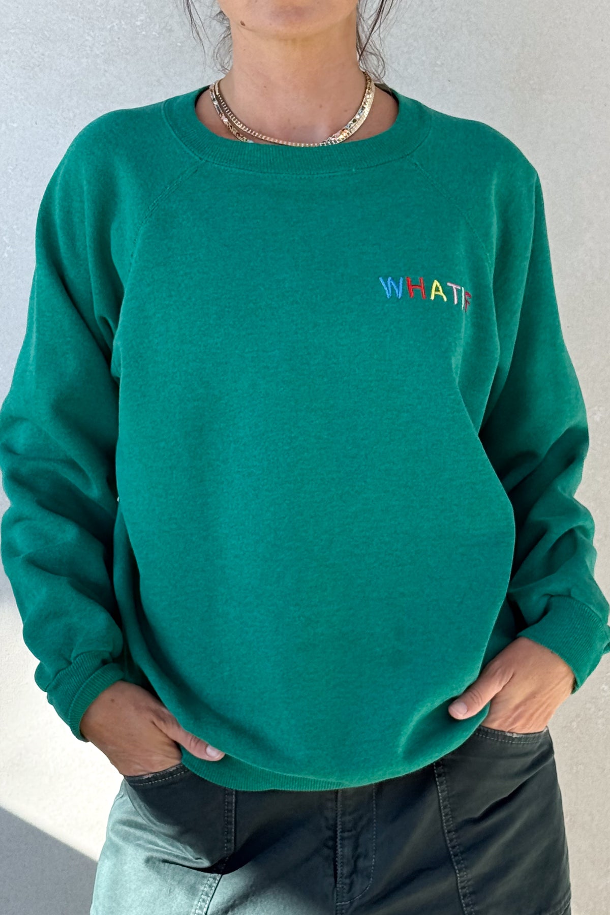 What If Sweatshirt - Emerald Green S/M