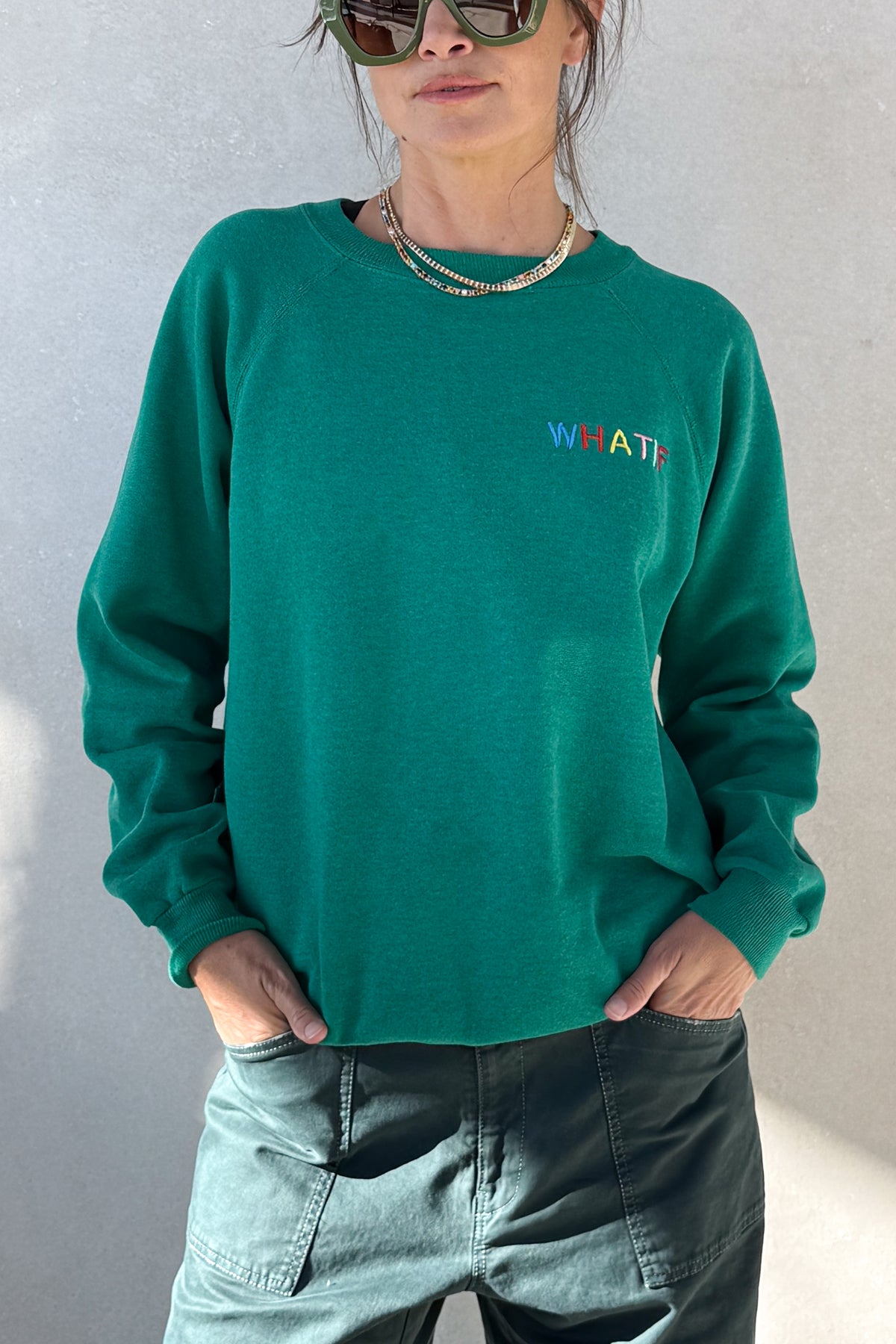 What If Sweatshirt - Emerald Green S/M