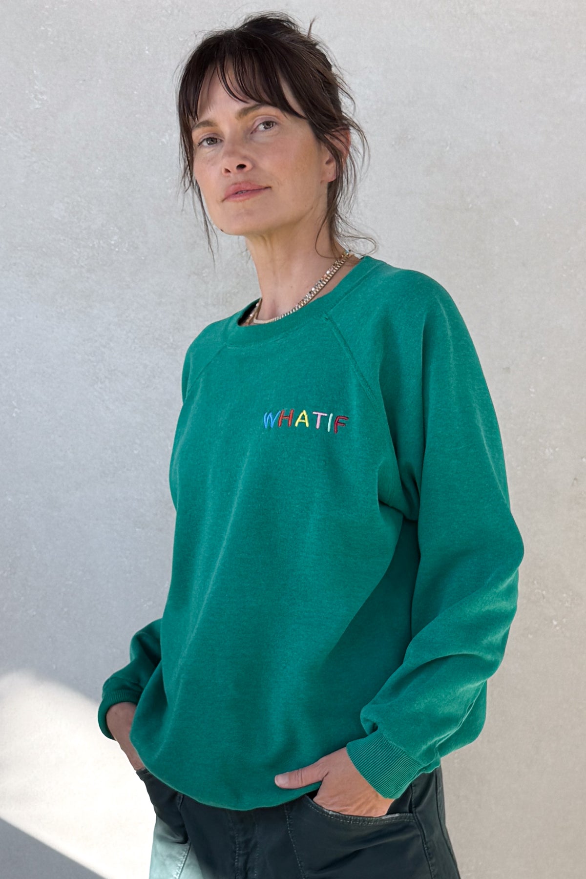What If Sweatshirt - Emerald Green S/M
