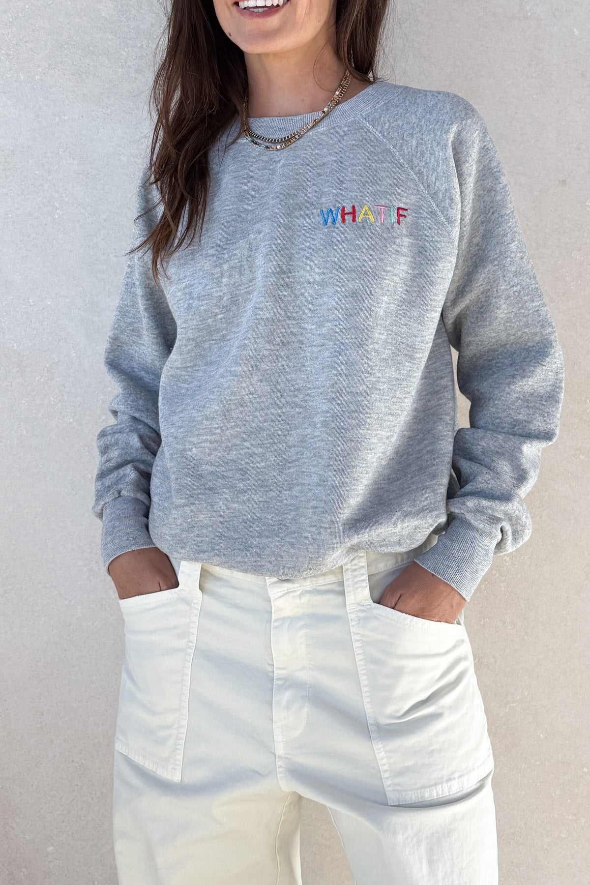 What If Sweatshirt - Heather Grey S