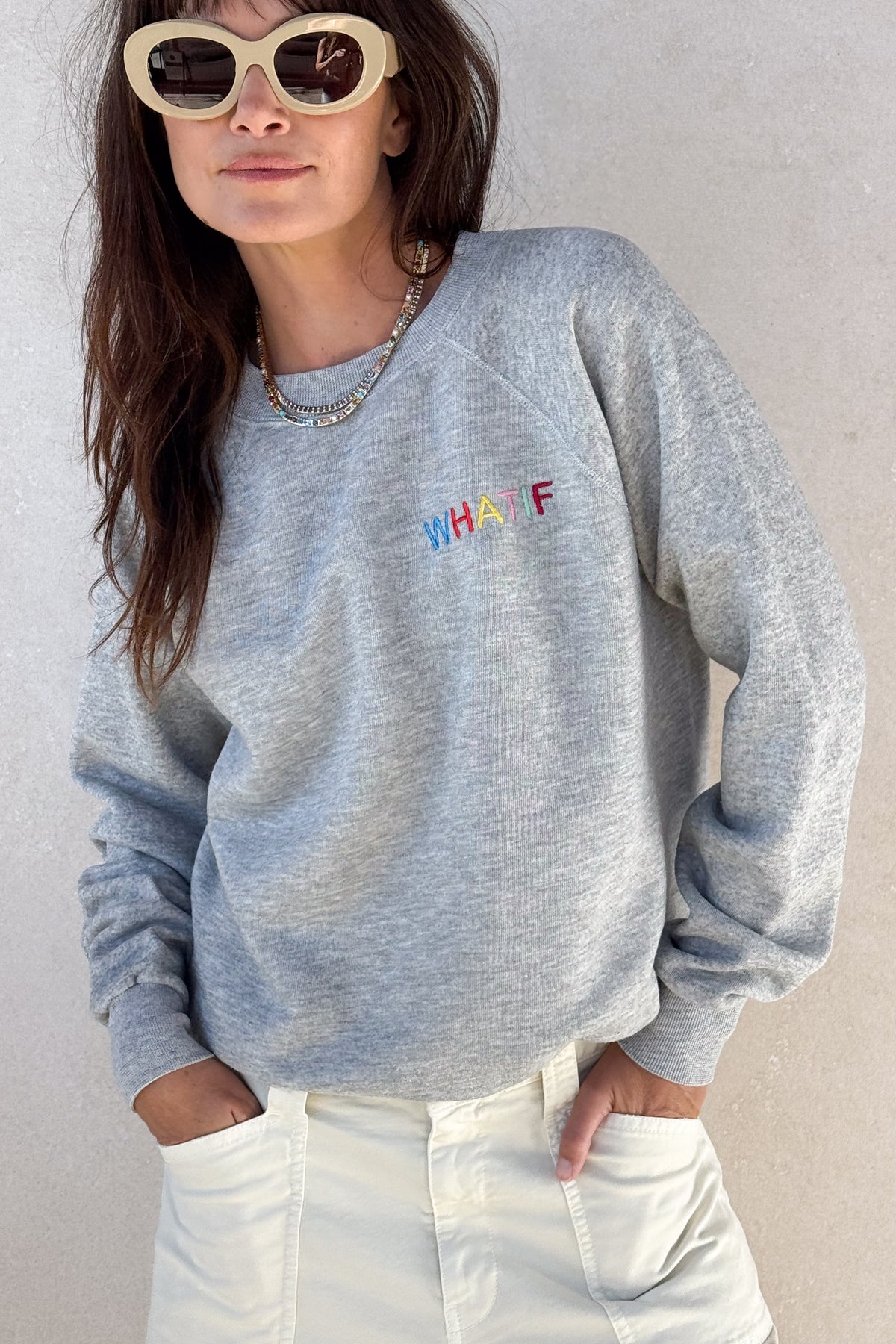 What If Sweatshirt - Heather Grey S