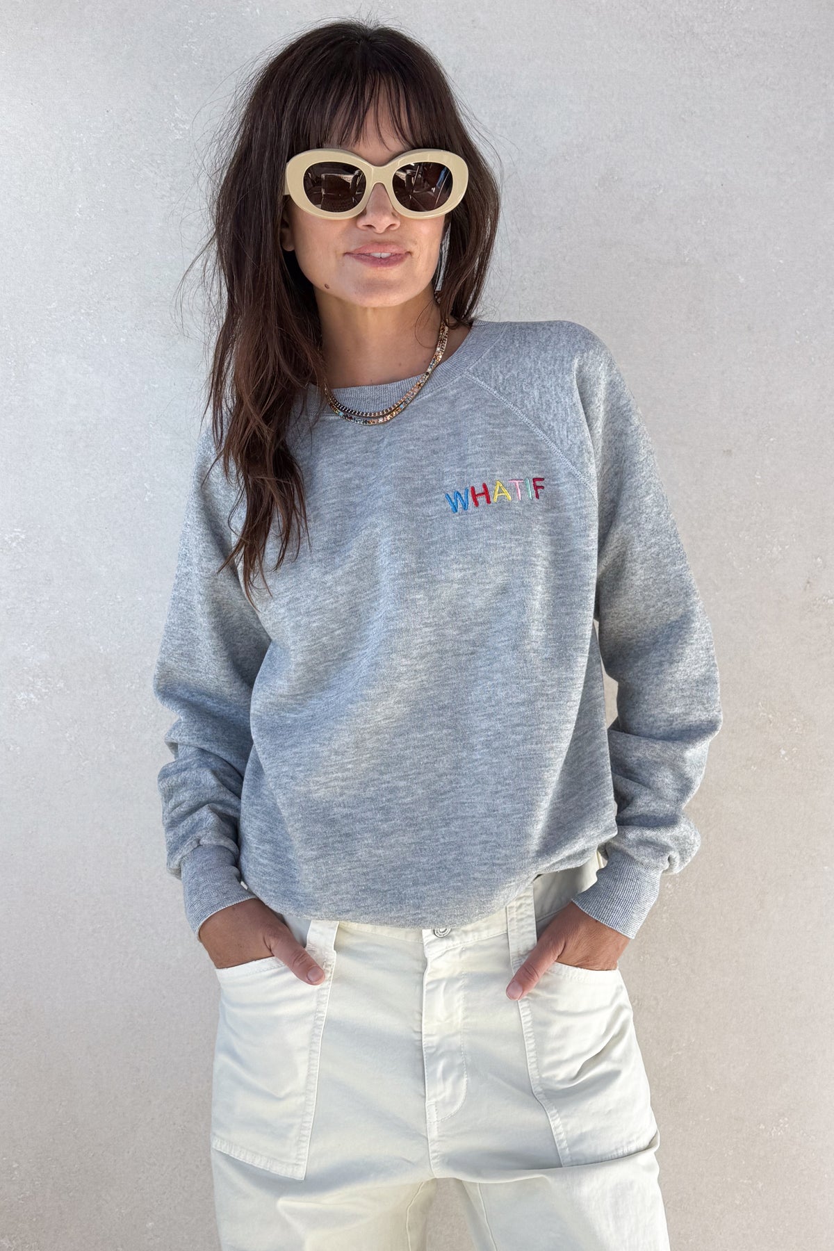 What If Sweatshirt - Heather Grey S