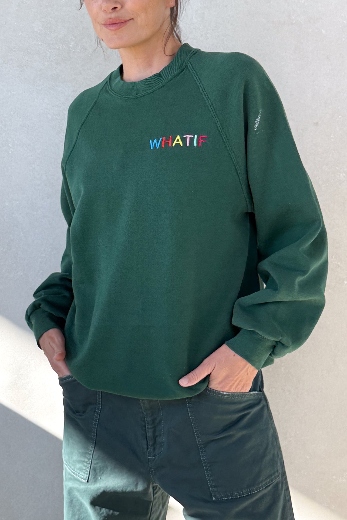 What If Sweatshirt - Hunter Green S