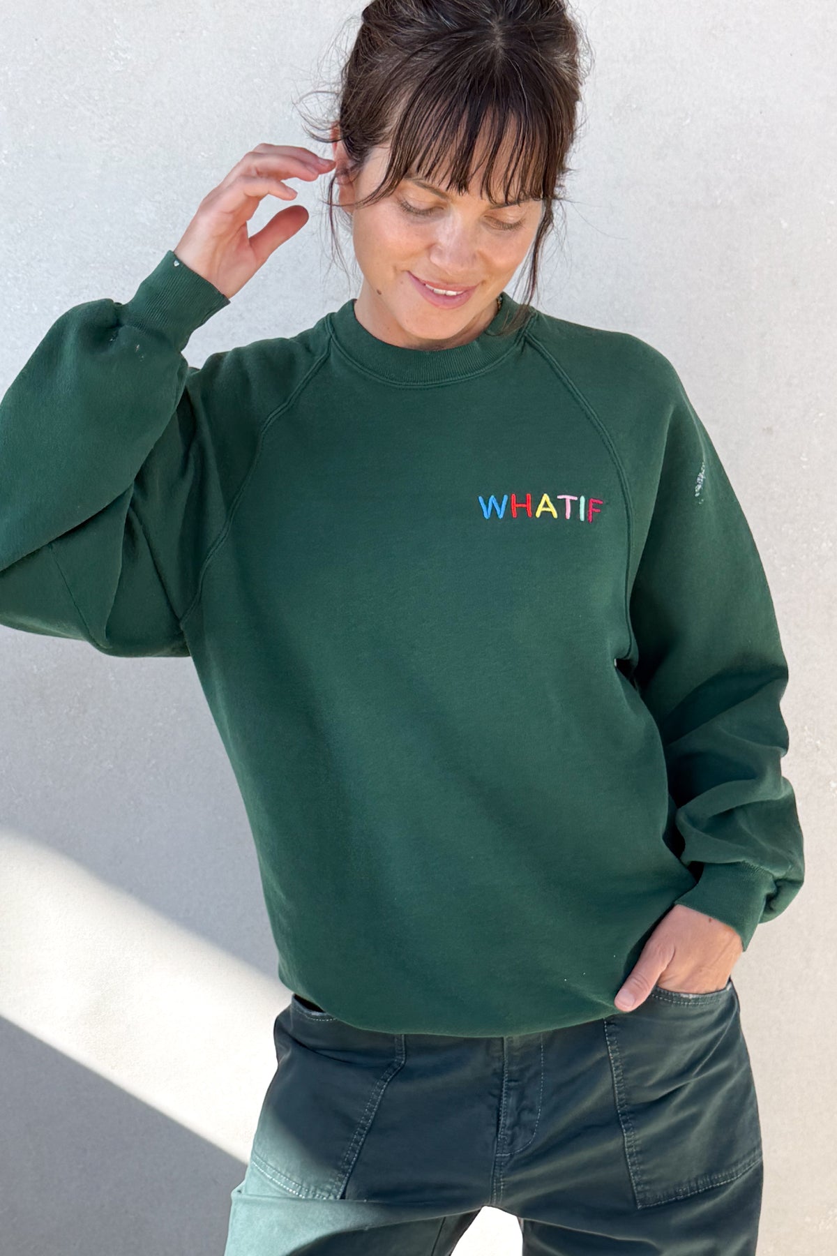 What If Sweatshirt - Hunter Green S