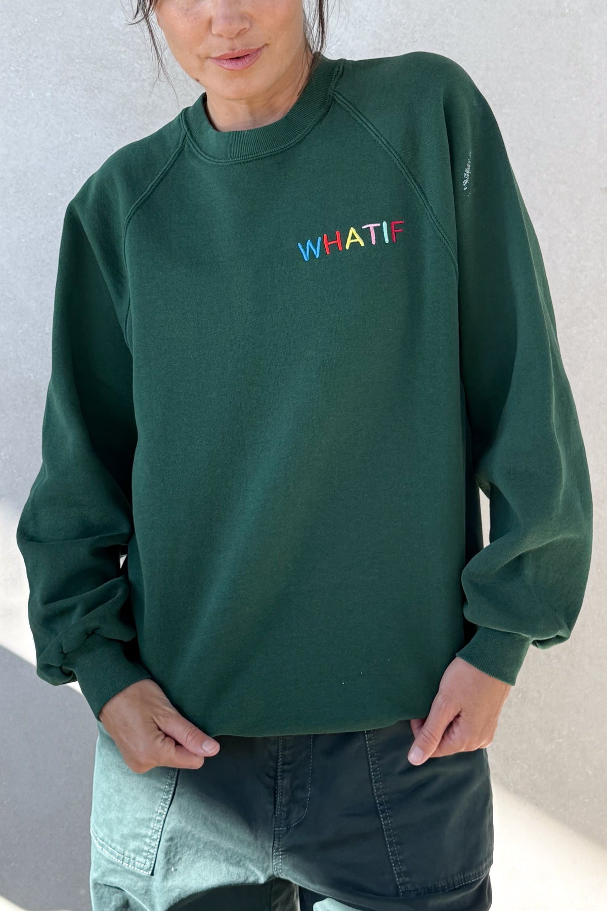 What If Sweatshirt - Hunter Green S