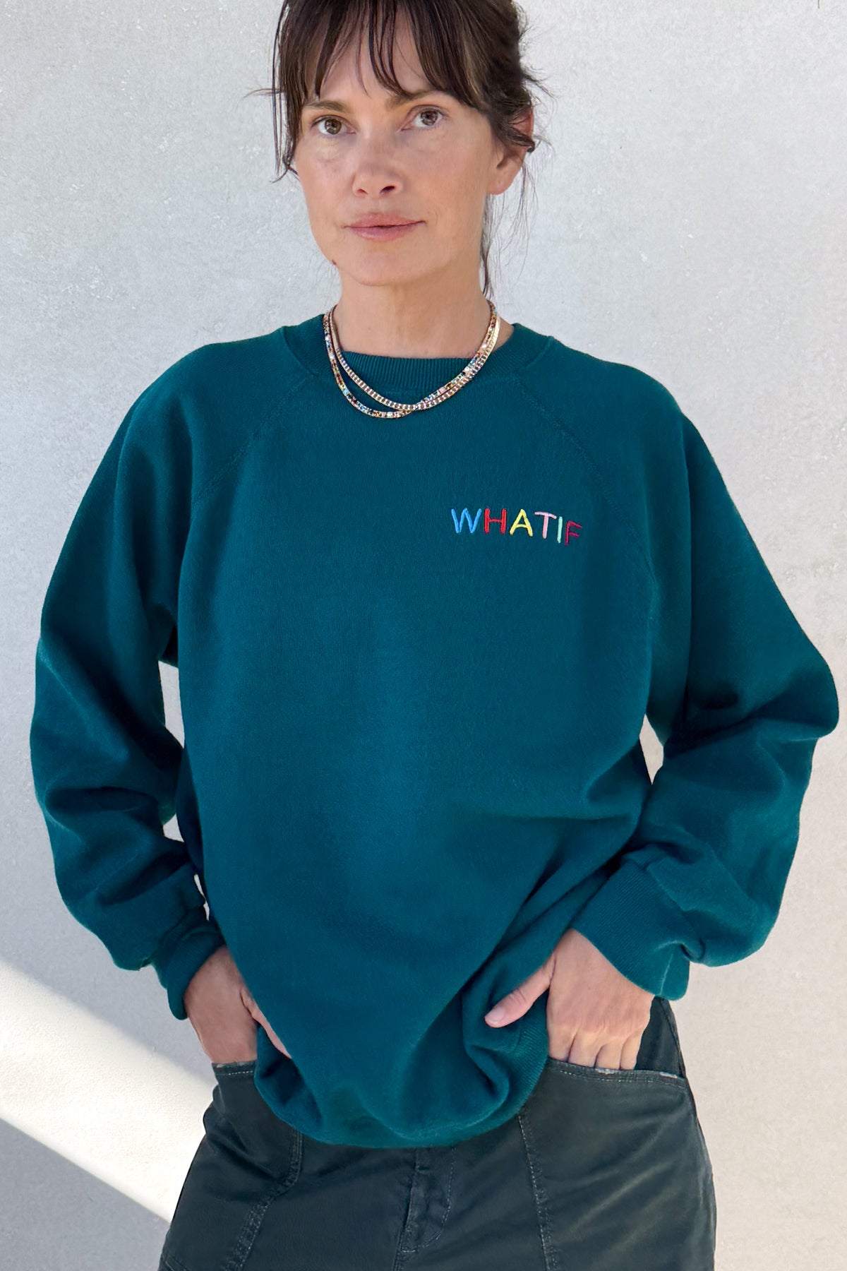 What If Sweatshirt - Peacock M