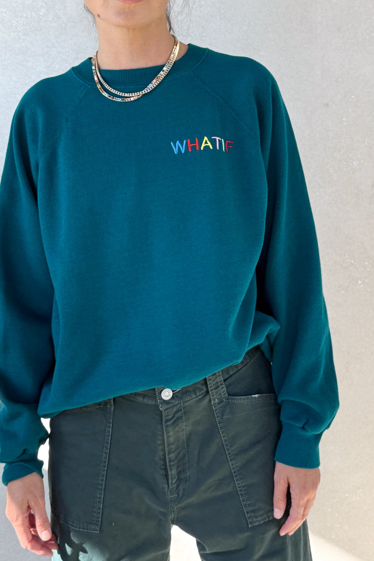 What If Sweatshirt - Peacock M