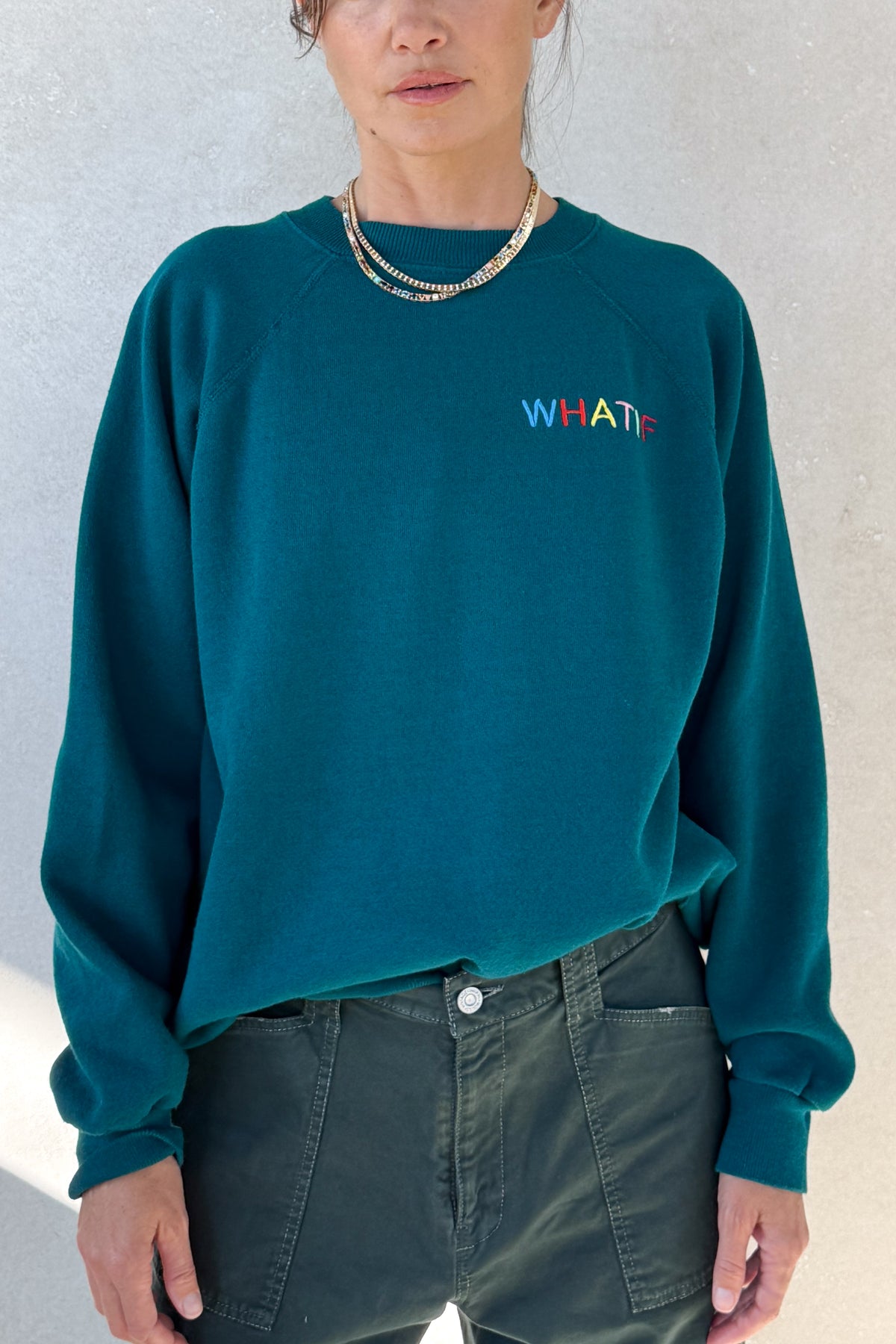 What If Sweatshirt - Peacock M