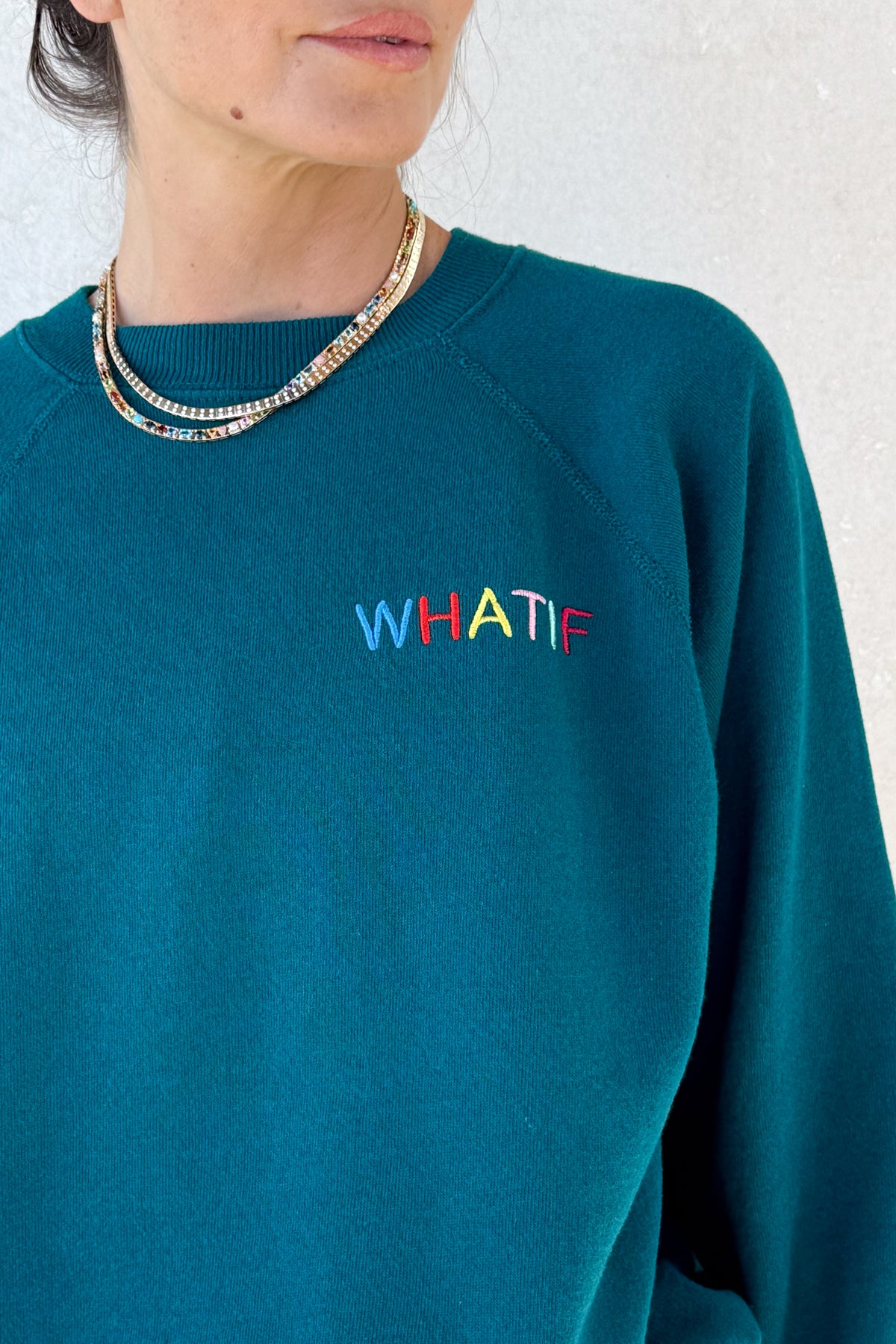 What If Sweatshirt - Peacock M