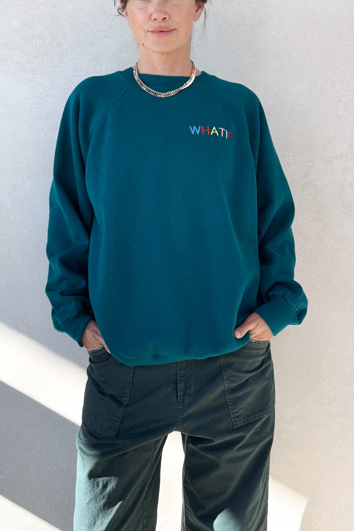What If Sweatshirt - Peacock M