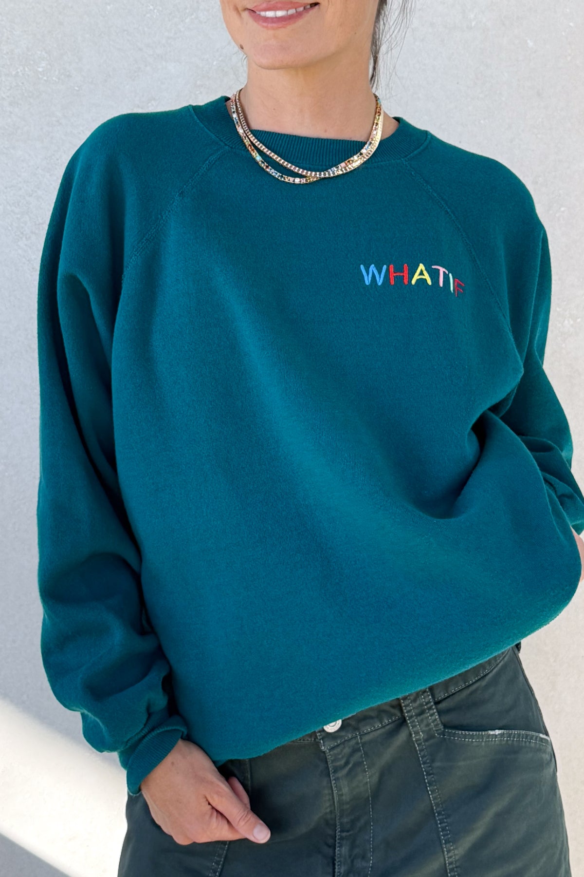 What If Sweatshirt - Peacock M
