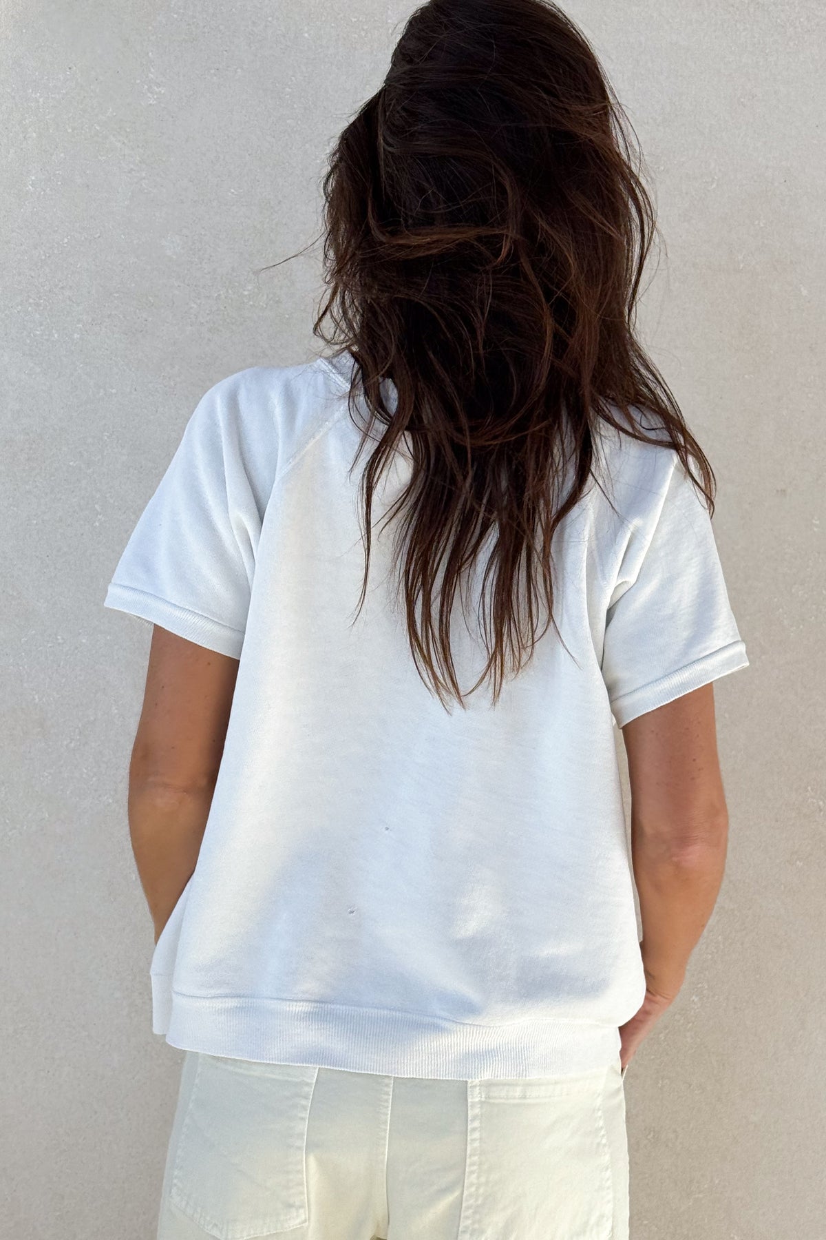 What If Short Sleeve Sweatshirt - White S/M