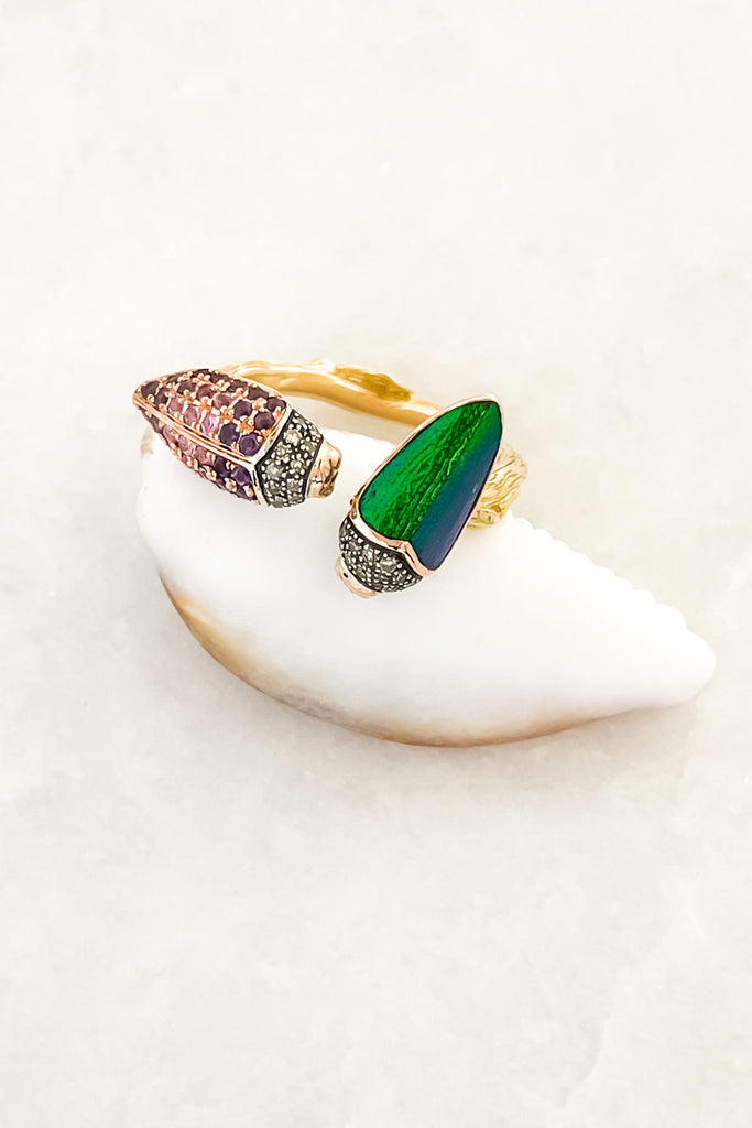 Floaty Scarab Ring